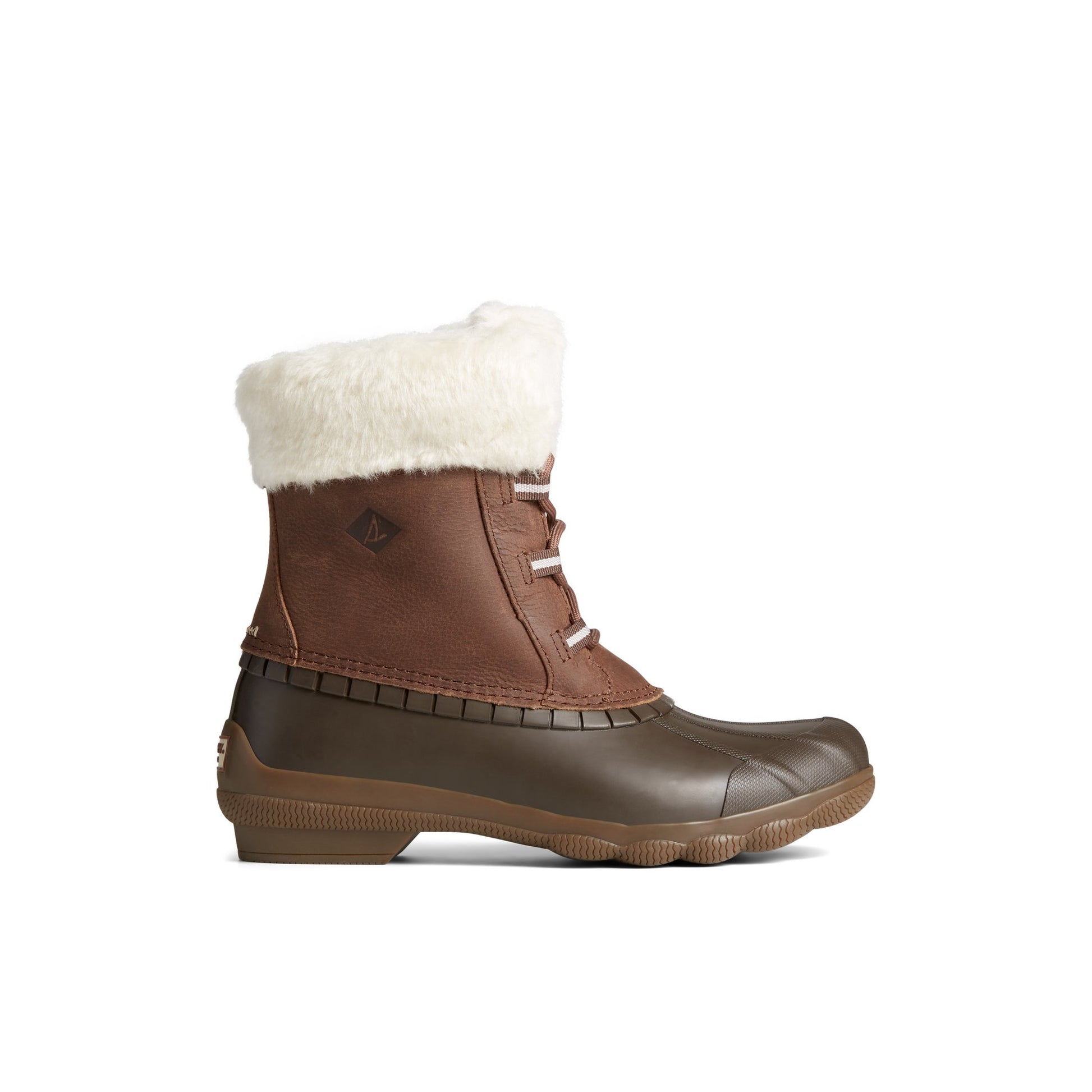 Main View of Brown Syren Alpine Leather Boot Duck Boots for Womens