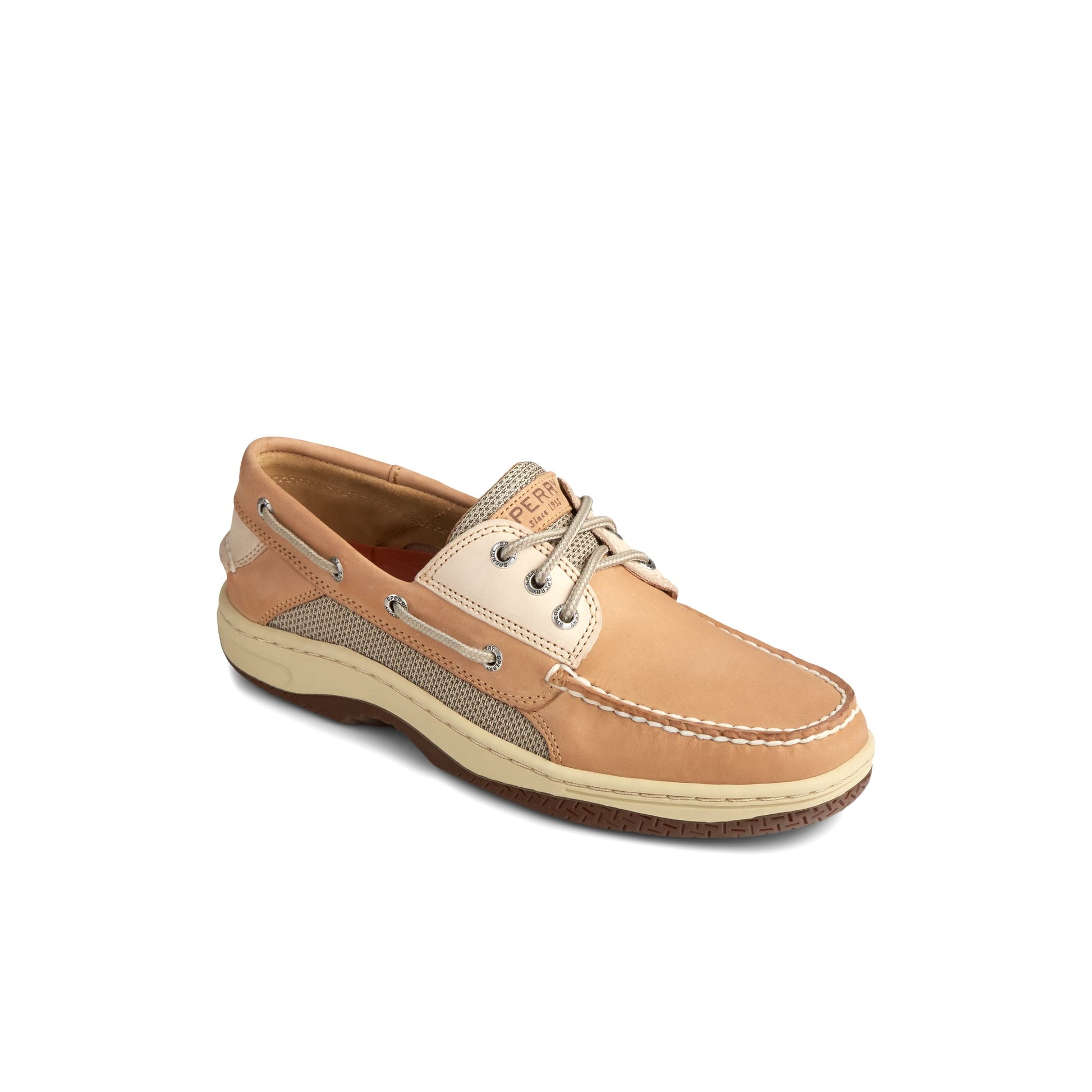 Three-quarter angle of Light Brown Billfish™ 3-Eye Boat Shoe Boat Shoes's front side