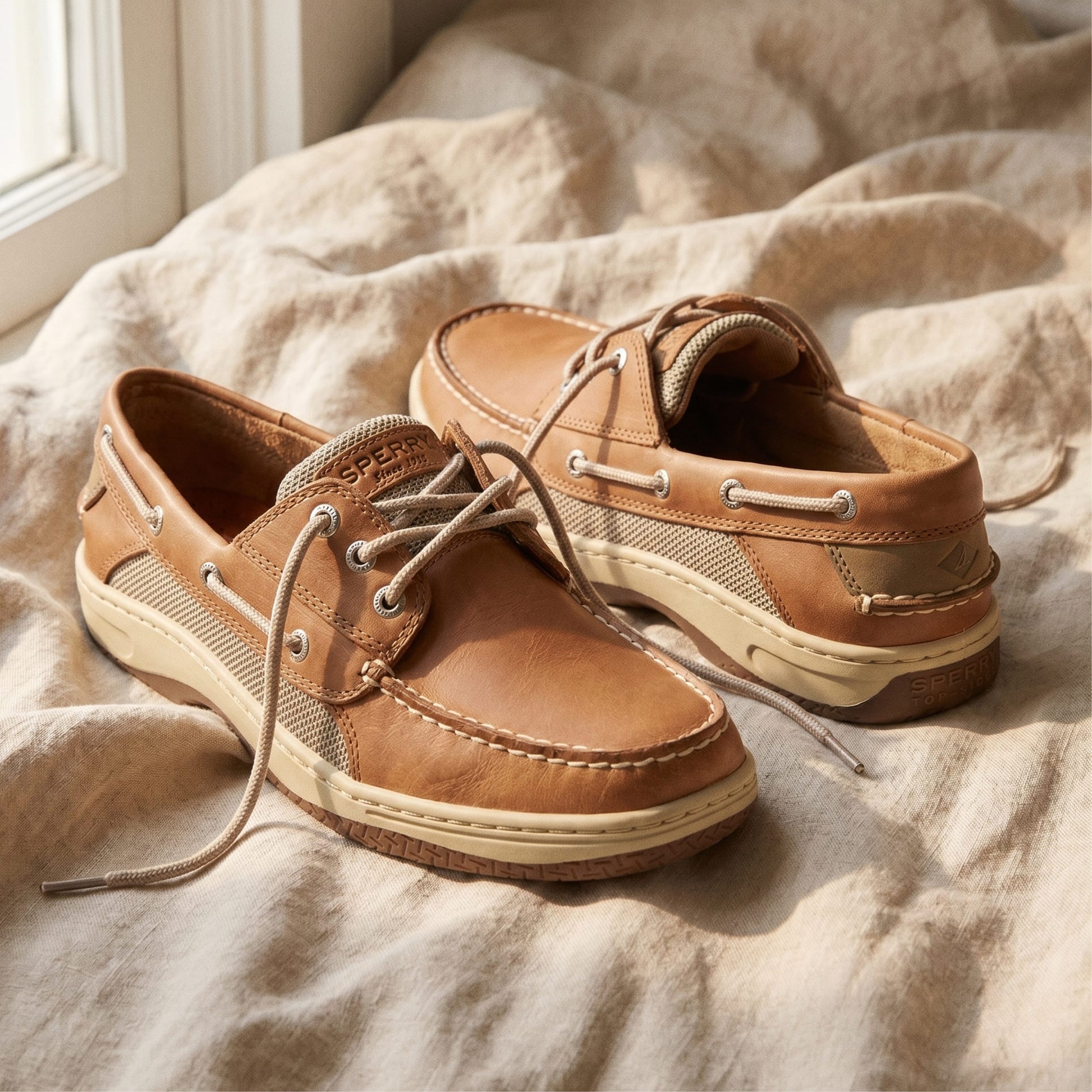 Sperry Men's Billfish 3-Eye Boat Shoes – Cognac – Size 11.5 XW