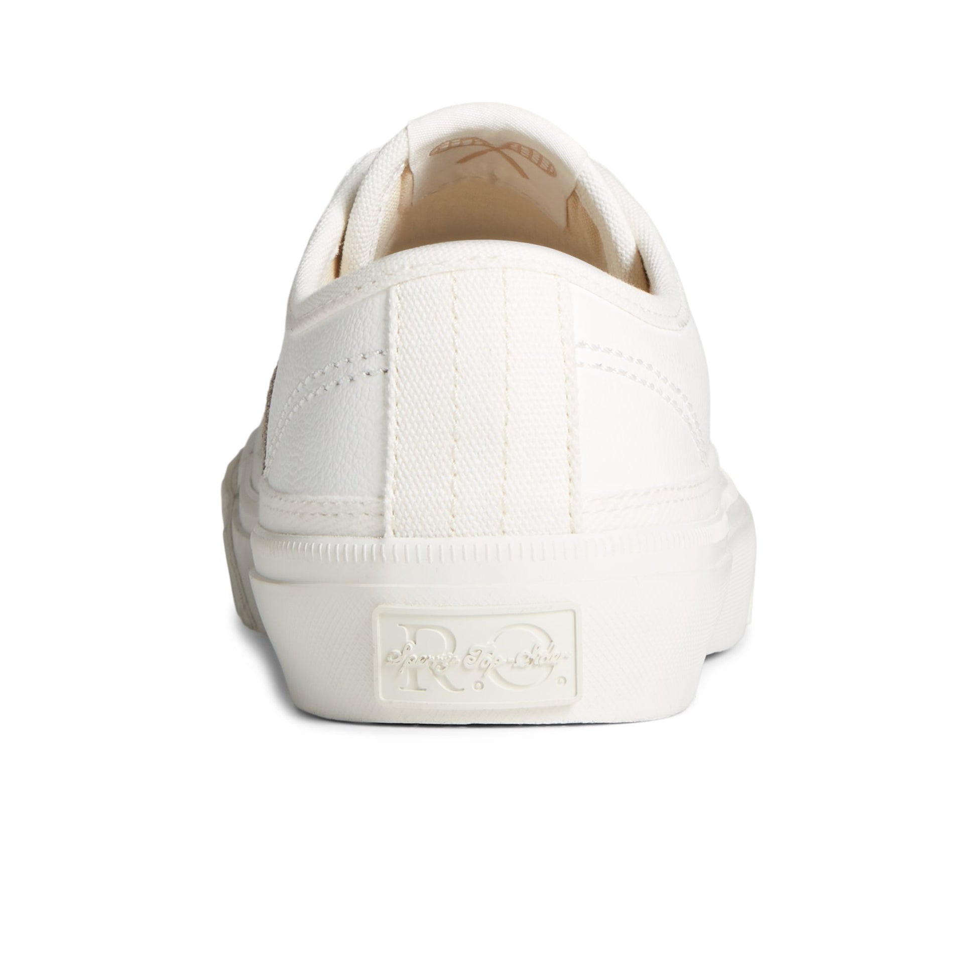 Close-up of the White Racquet Oxford Tennis Sneakers