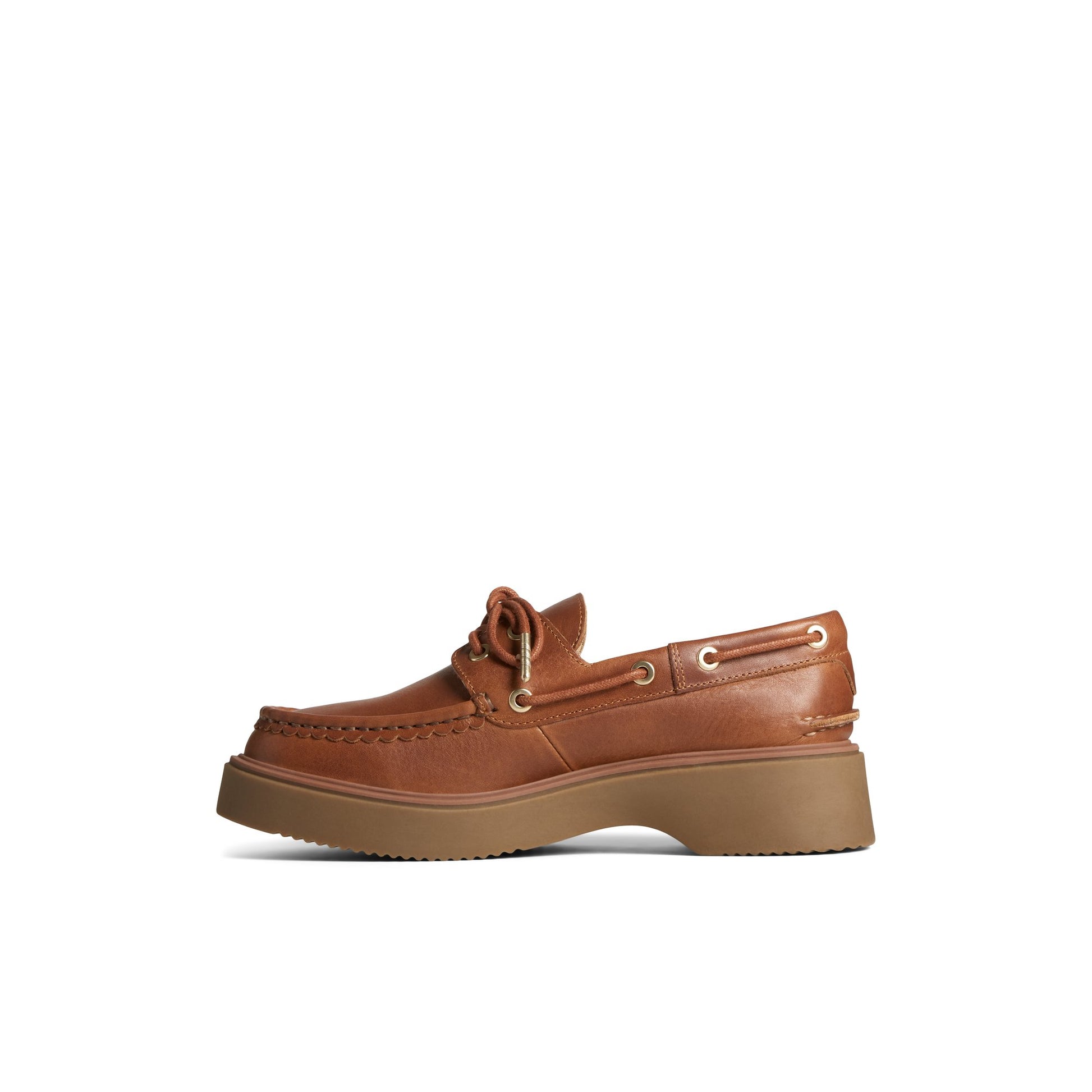 Side view of Natural Bayside Boat Shoe Boat Shoes