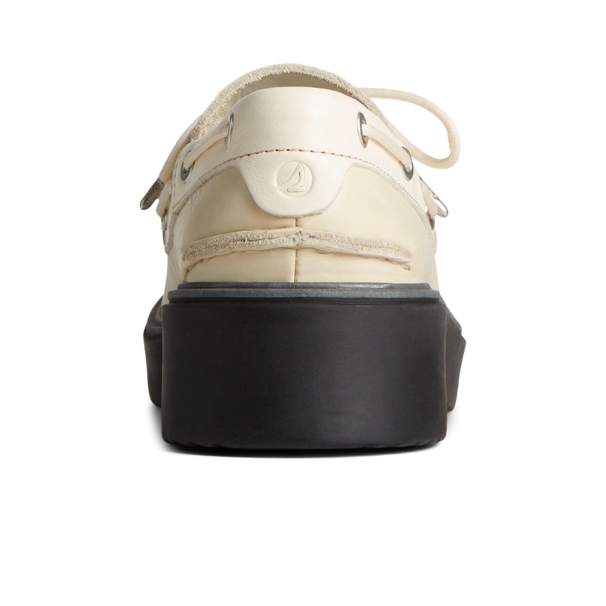 Close-up of the White Bayside Boat Shoe Boat Shoes