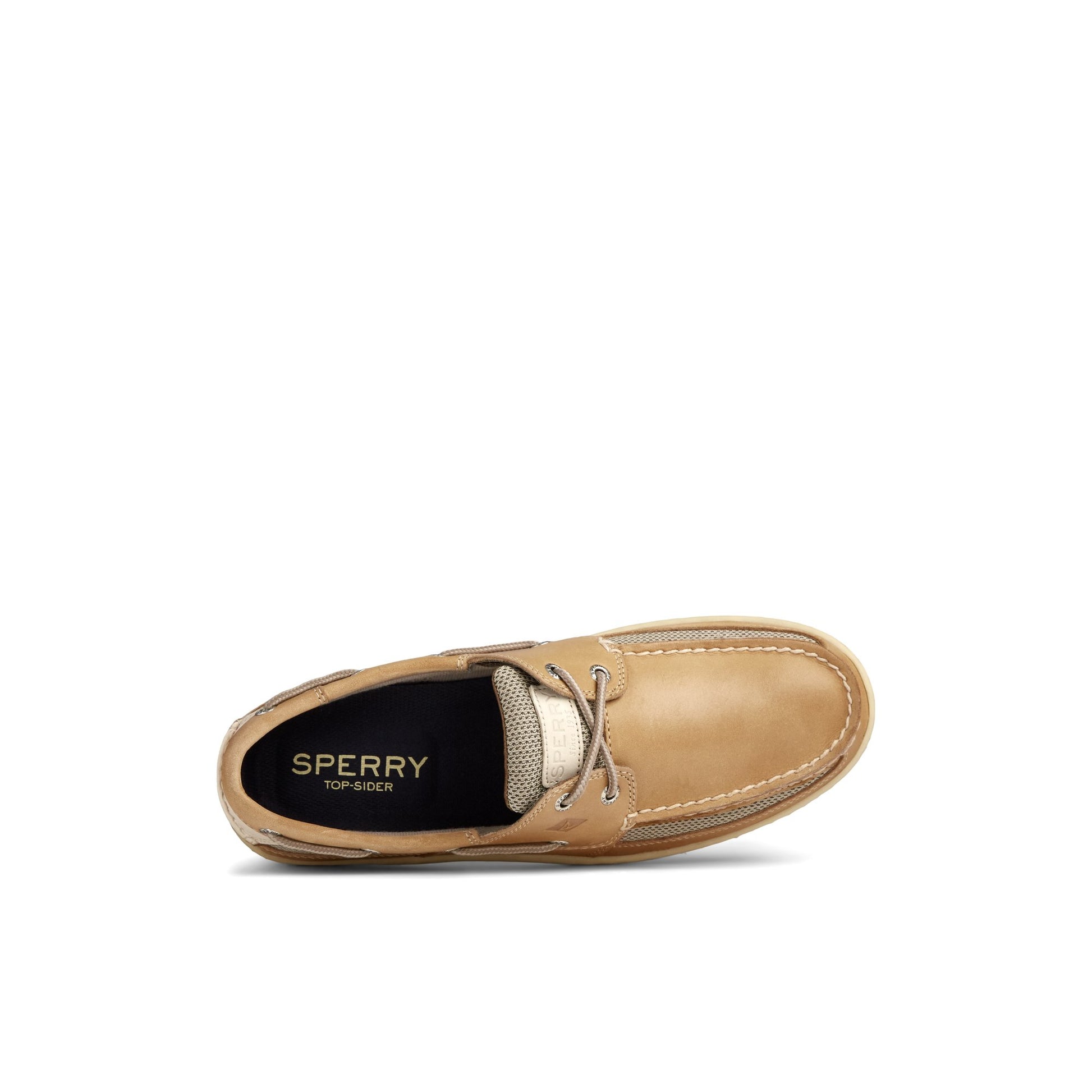 Top-down view of the Light Brown Tarpon 2 Eye Boat Shoe Boat Shoes