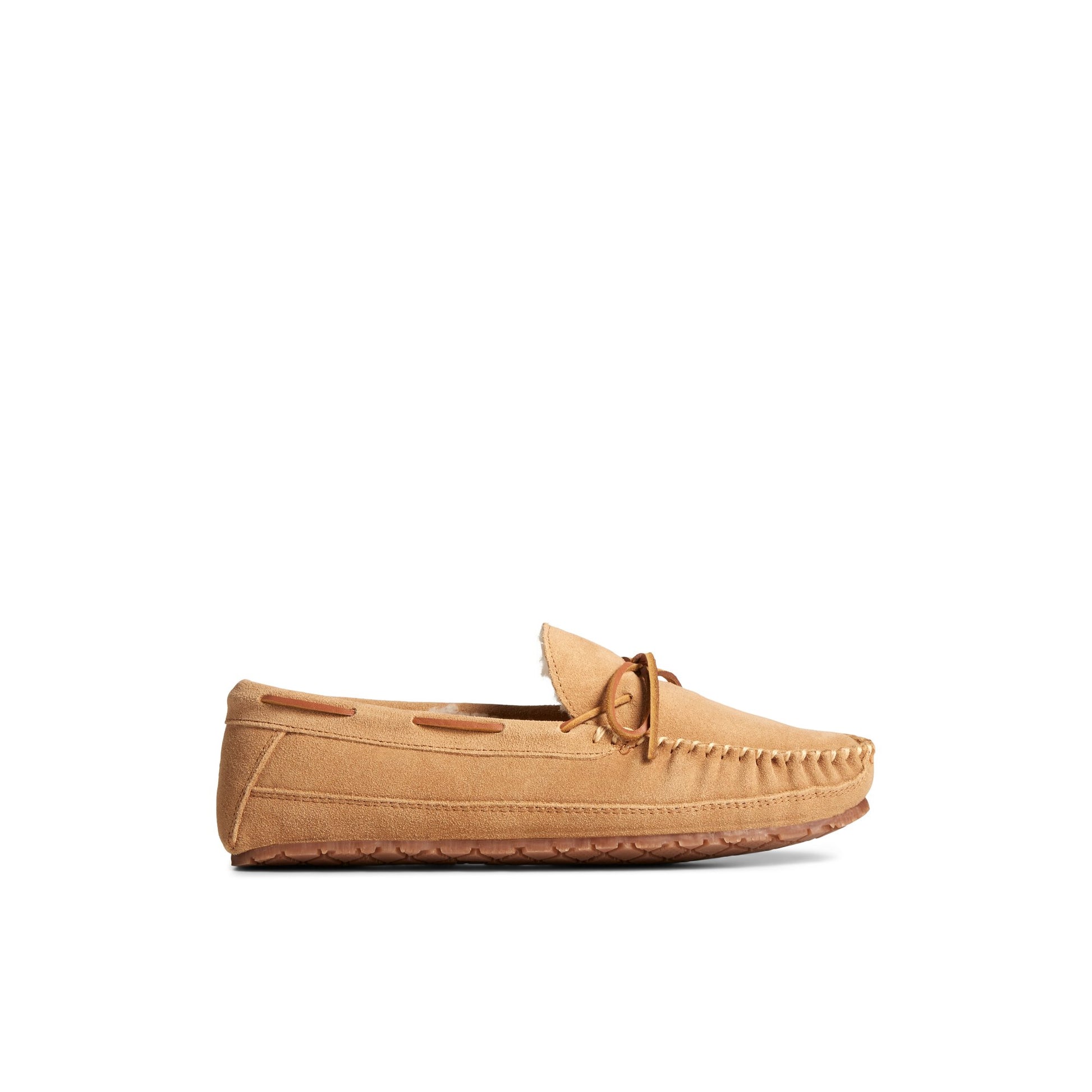 Main View of Light Brown Brandon 1-Eye Moccasin Slipper Moccasin Slipper for Mens