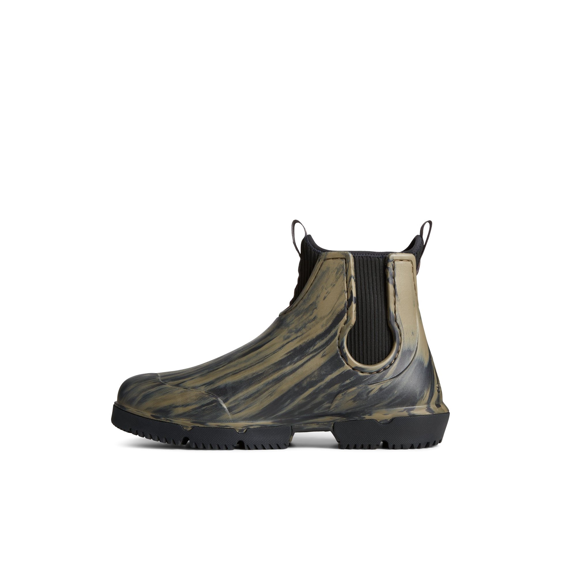 Side view of Green Float Rain Boot Chelsea Rain Boot