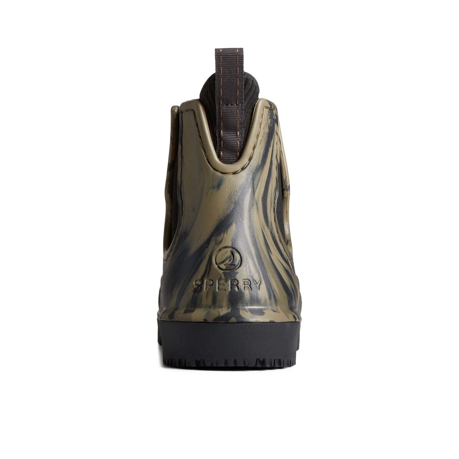 Close-up of the Green Float Rain Boot Chelsea Rain Boot