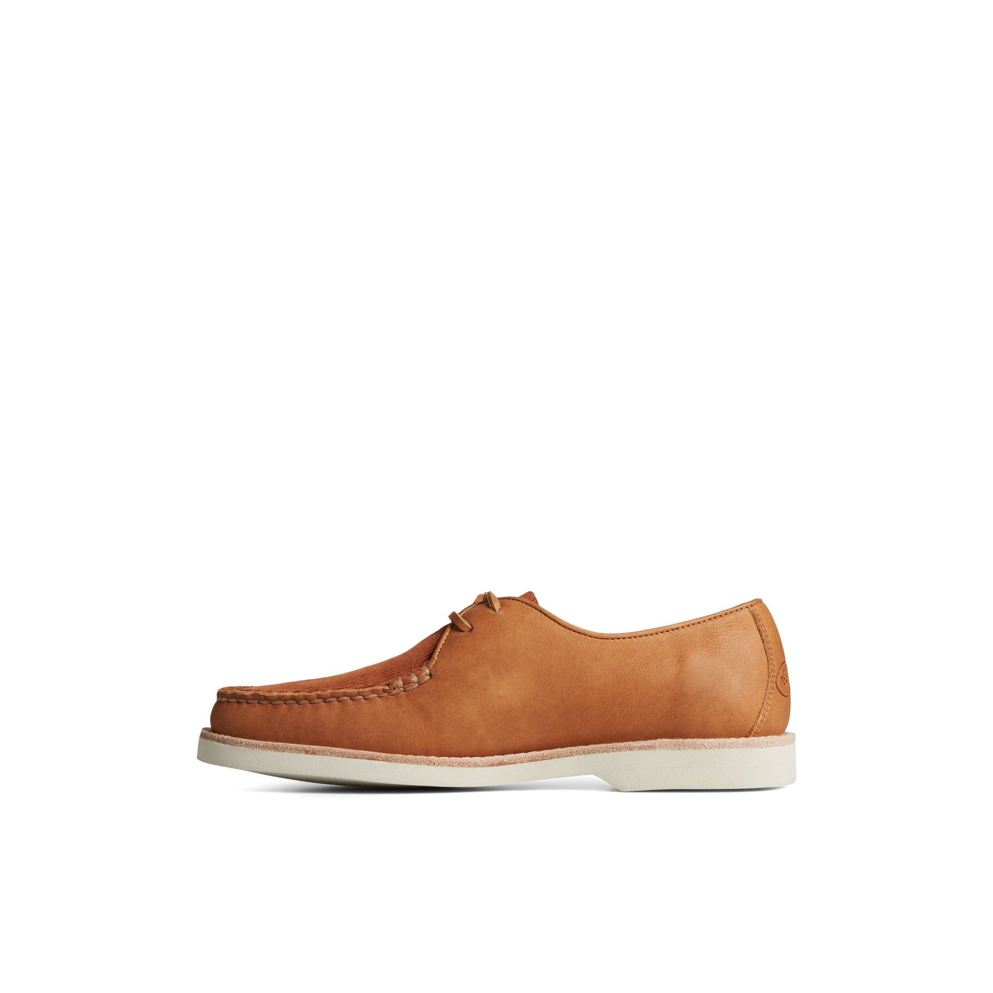Side view of Medium Beige Corduroy Captain's Oxford