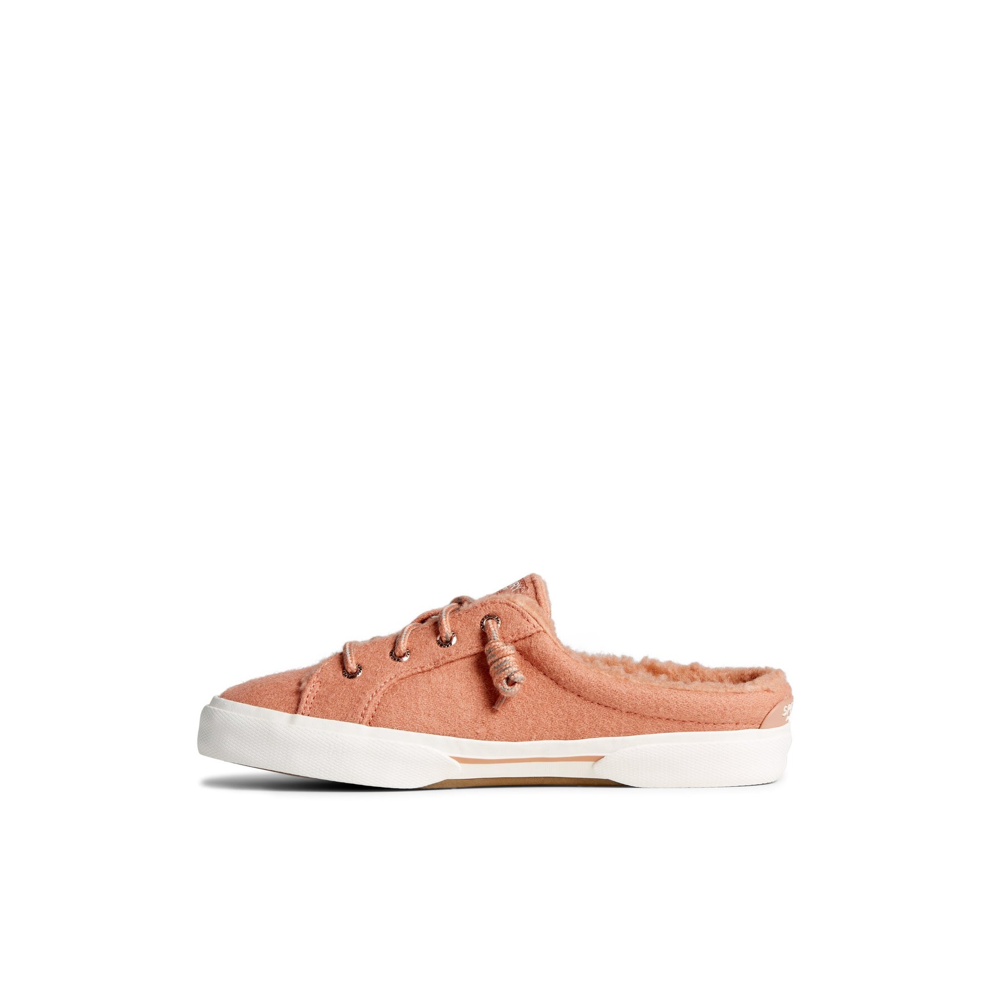 Side view of Dark Pink Pier Wave Platform Slip On Sneaker Sneaker Mule