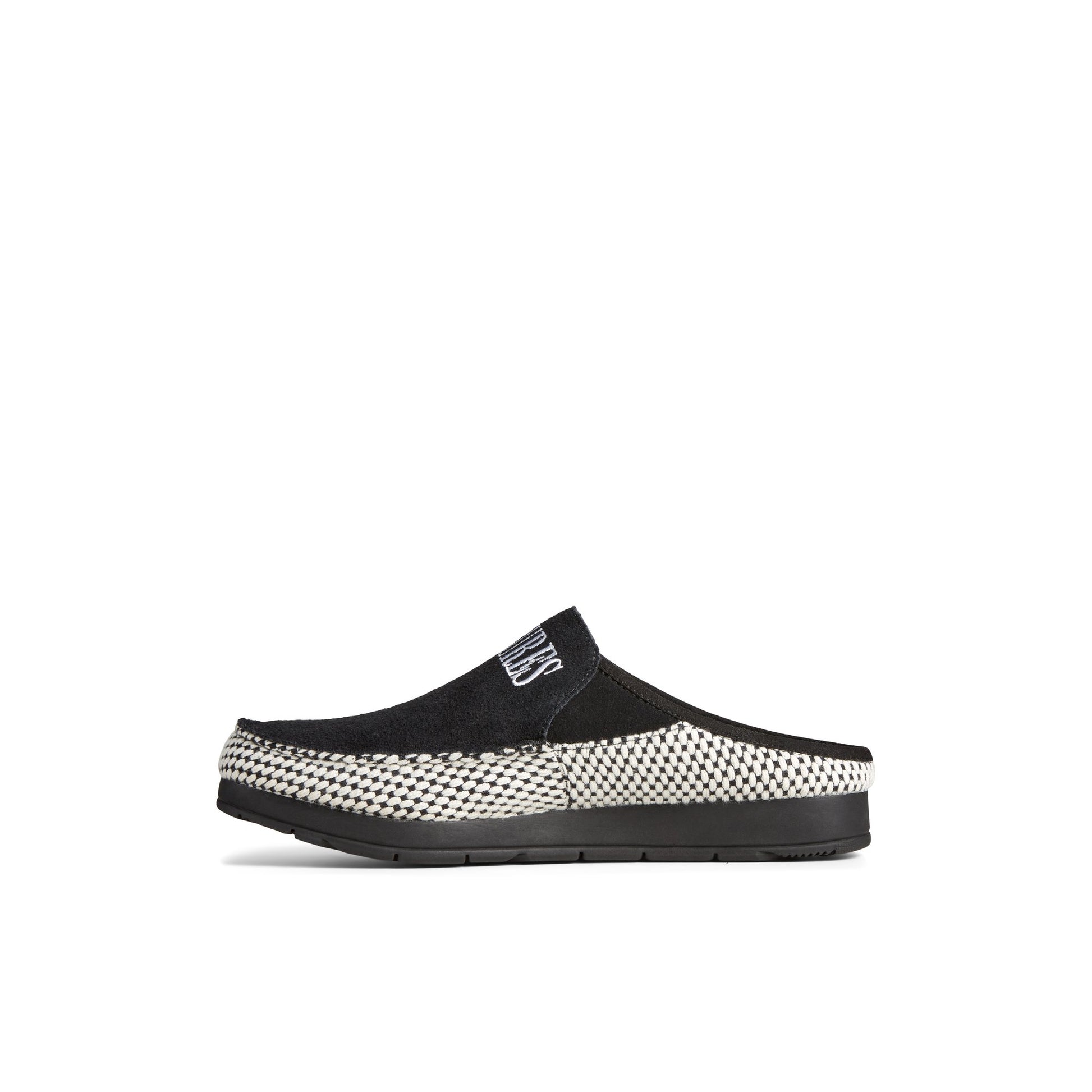 Side view of Oxford Unisex Sperry x Pleasures Moc-Sider Knit Mule