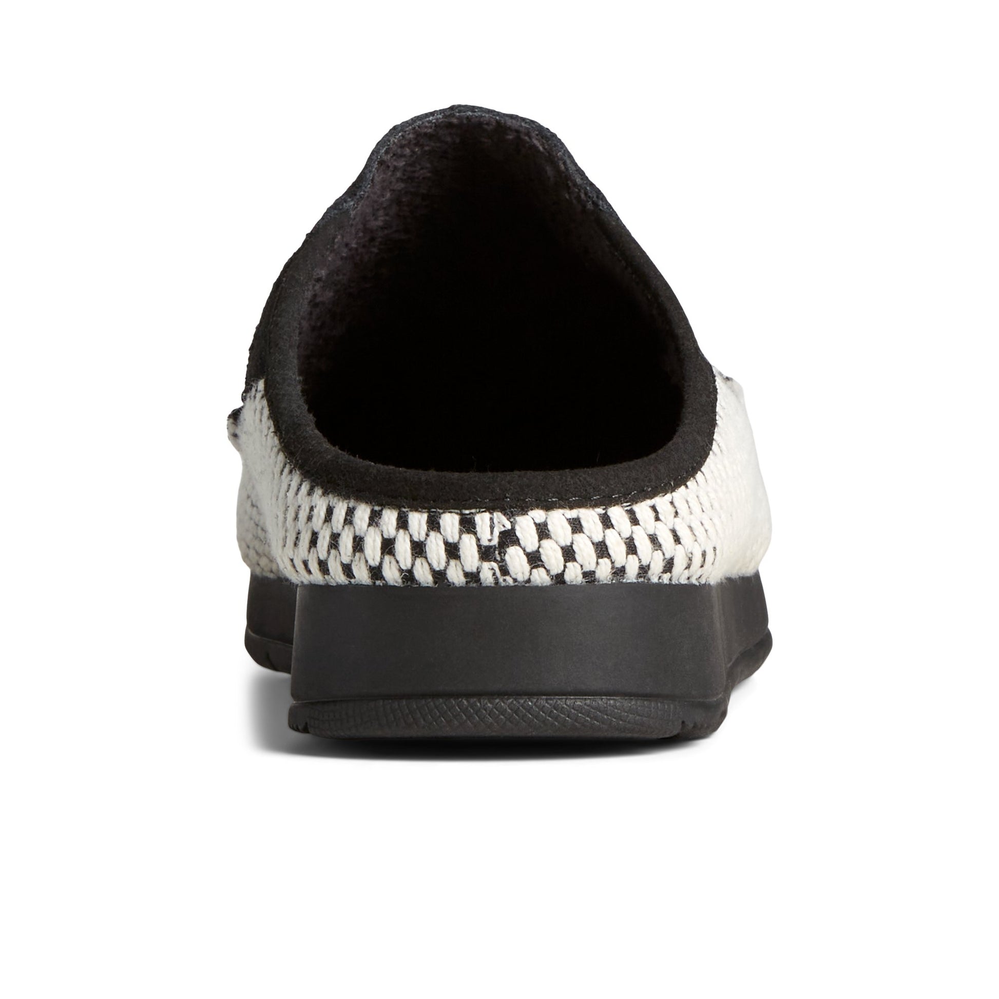 Close-up of the Oxford Unisex Sperry x Pleasures Moc-Sider Knit Mule