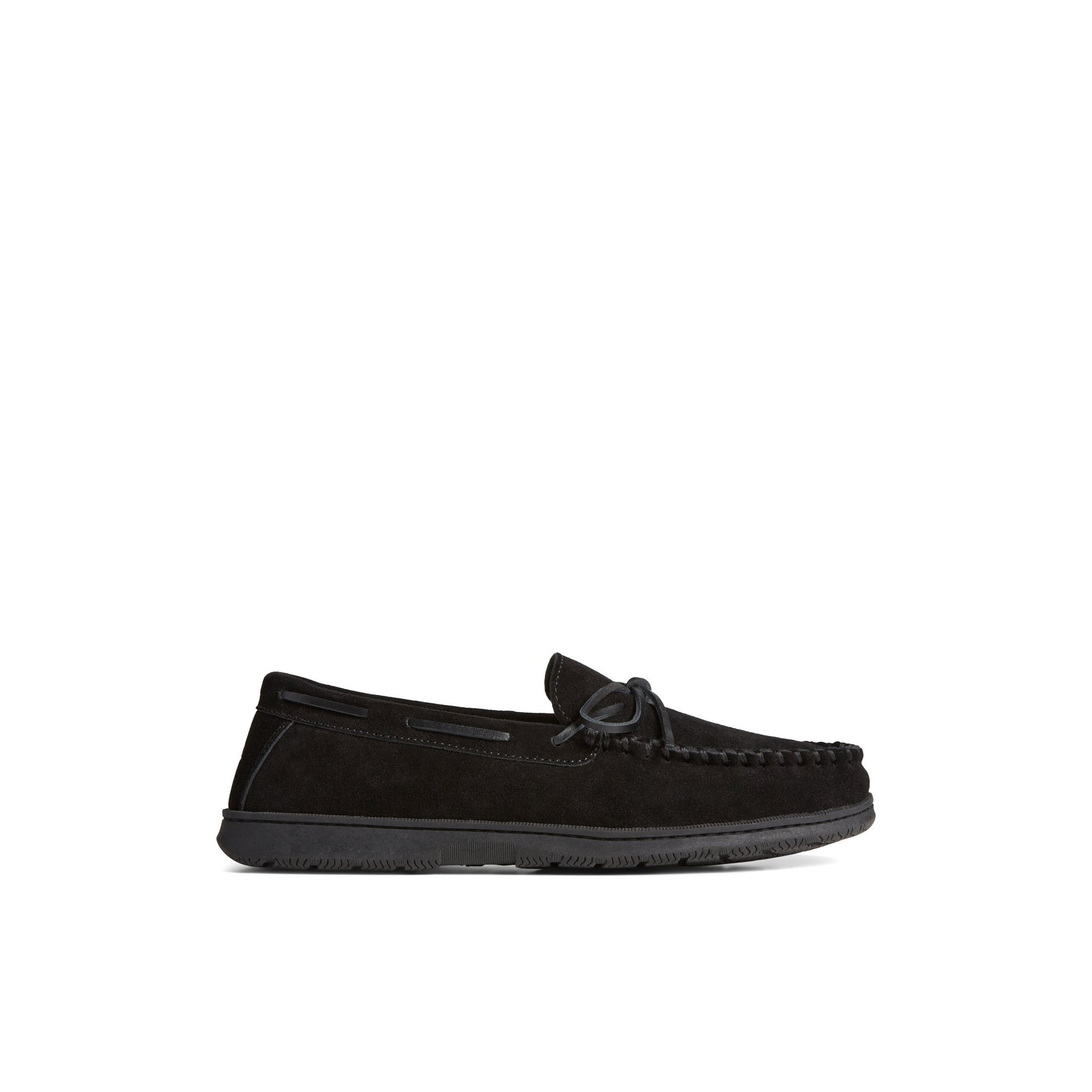 Main View of Black Doyle Moc 1-Eye Slipper Boat Shoes for Mens