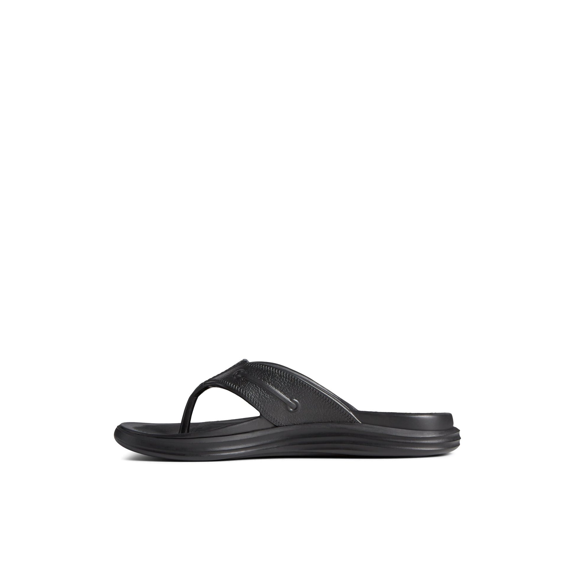 Side view of Black Windward Float Flip Flop Flip Flop Thong Sandals