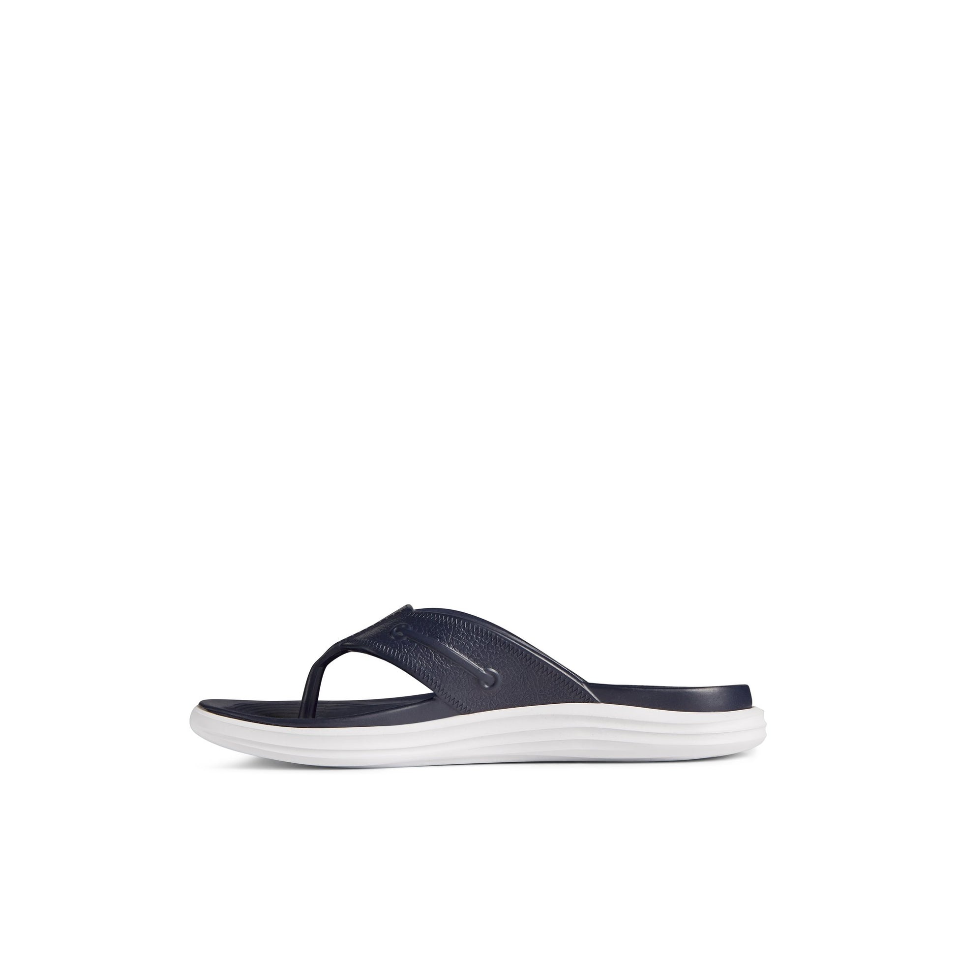 Side view of Navy Windward Float Flip Flop Flip Flop Thong Sandals