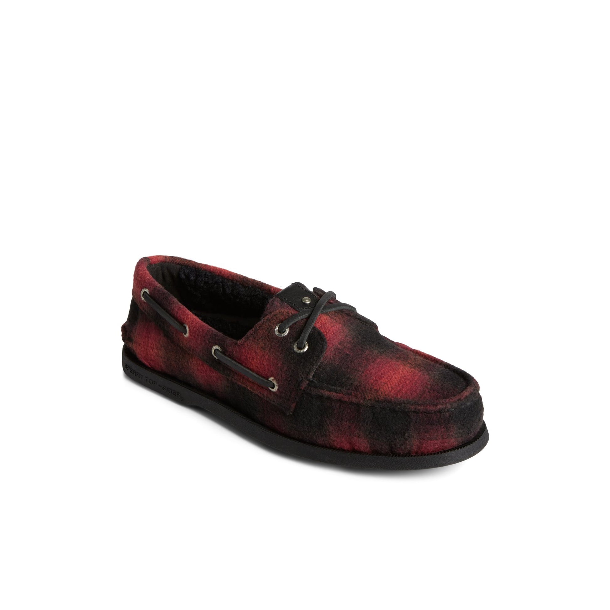 Three-quarter angle of Red SeaCycled™ Authentic Original™ Cozy Boat Shoe Boat Shoes's front side