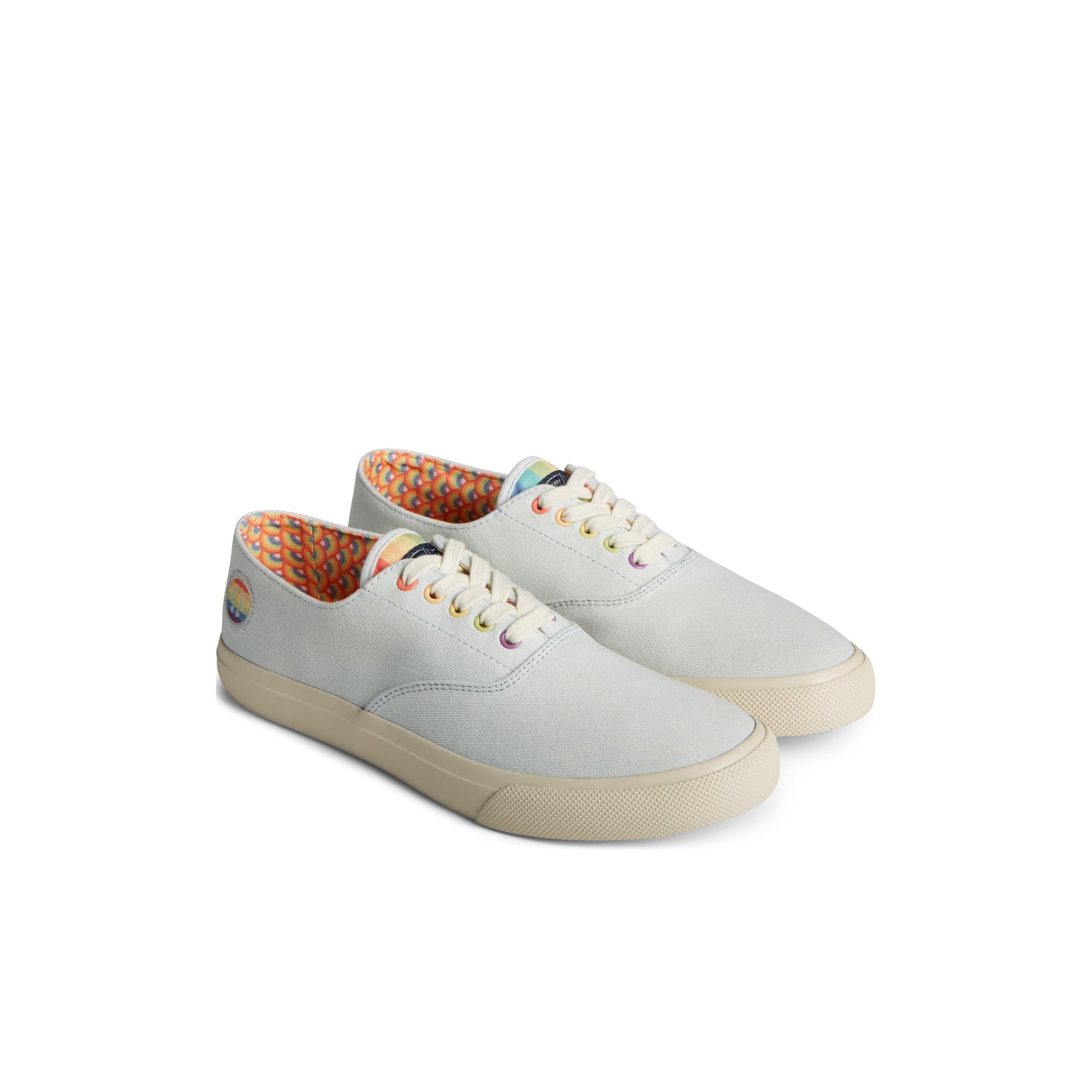 Three-quarter angle of Blue Unisex Pride CVO Sneaker Low Top Sneakers's front side