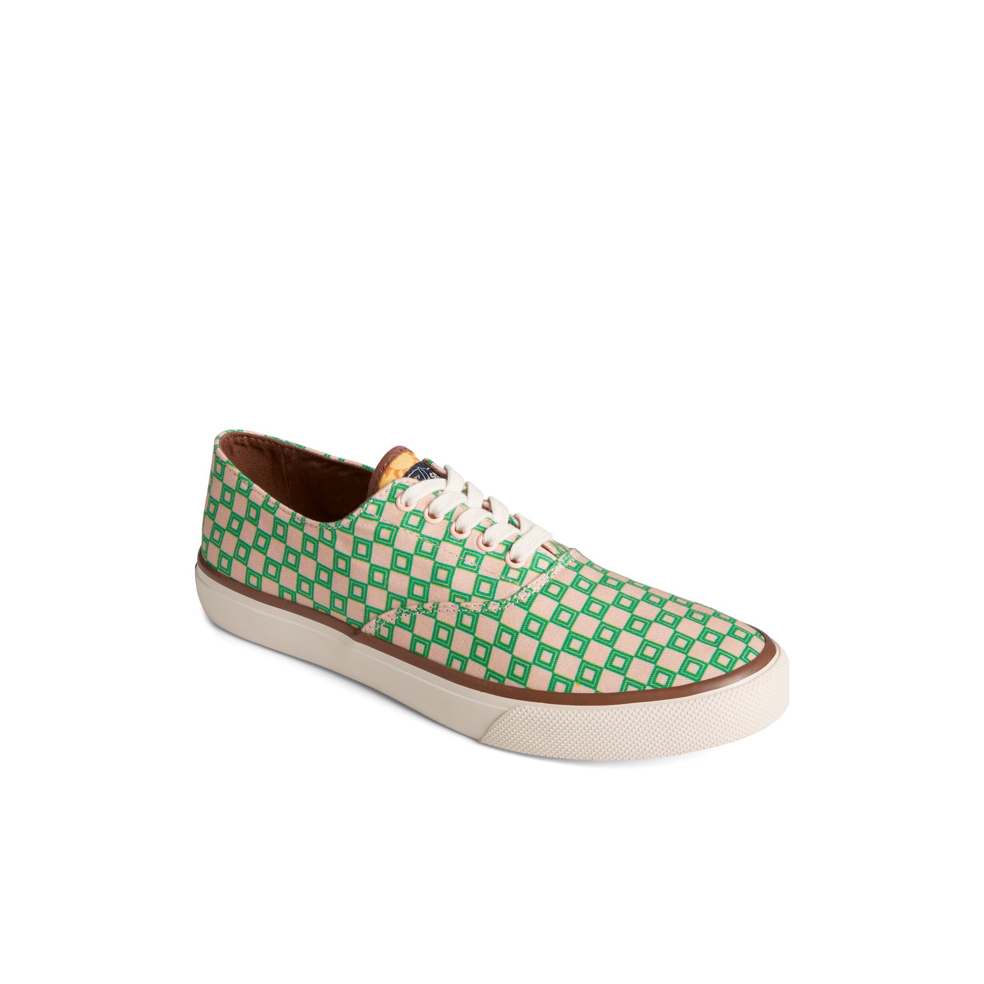 Three-quarter angle of Brown Primary - Multi Unisex CVO Sneaker Low Top Sneakers's front side