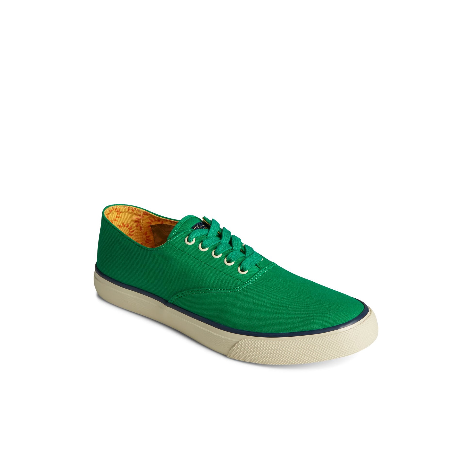 Three-quarter angle of Green Unisex CVO Sneaker Vulcanized Sneaker's front side