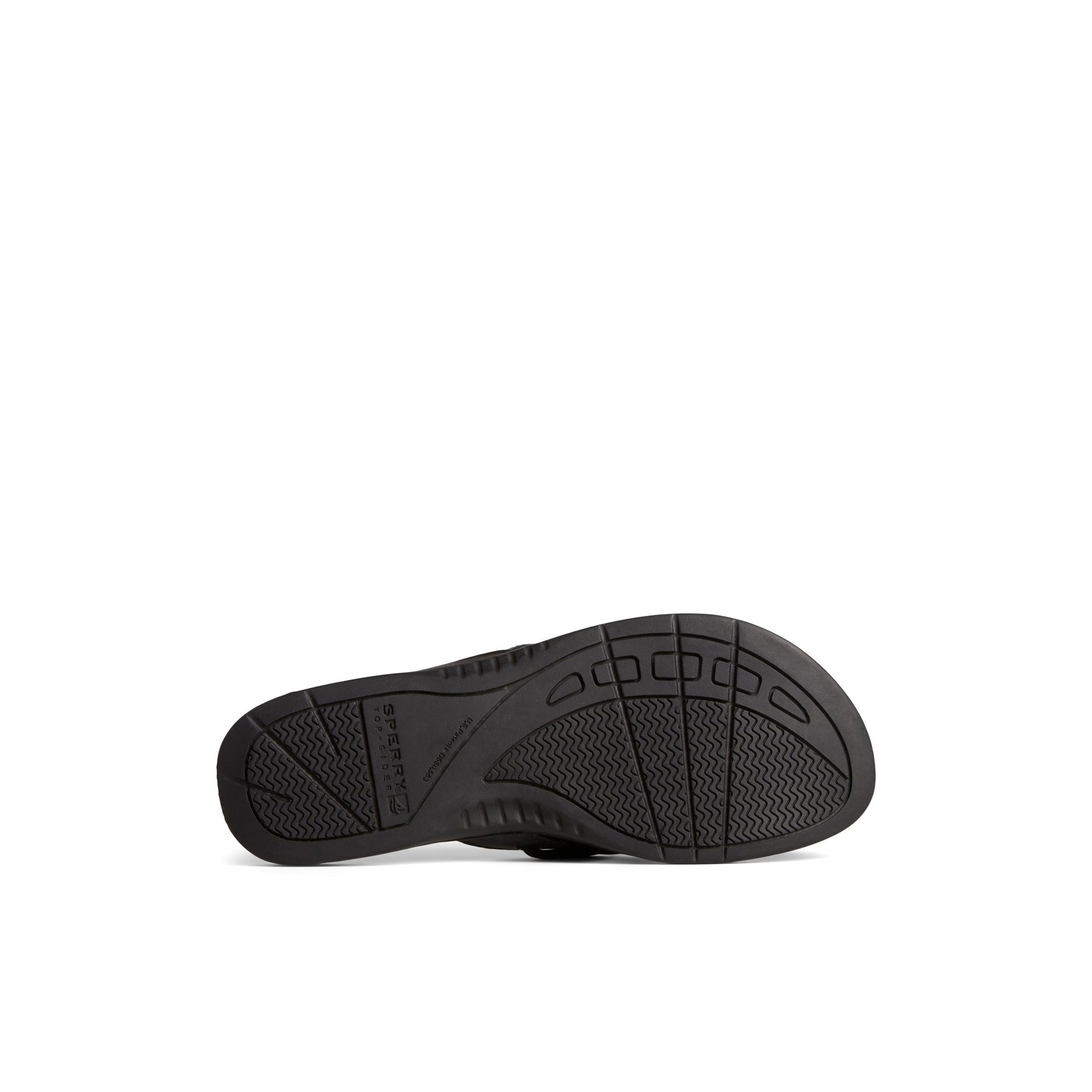 View of Black Seafish Sparkle Flip Flop Flip Flop Thong Sandals's sole