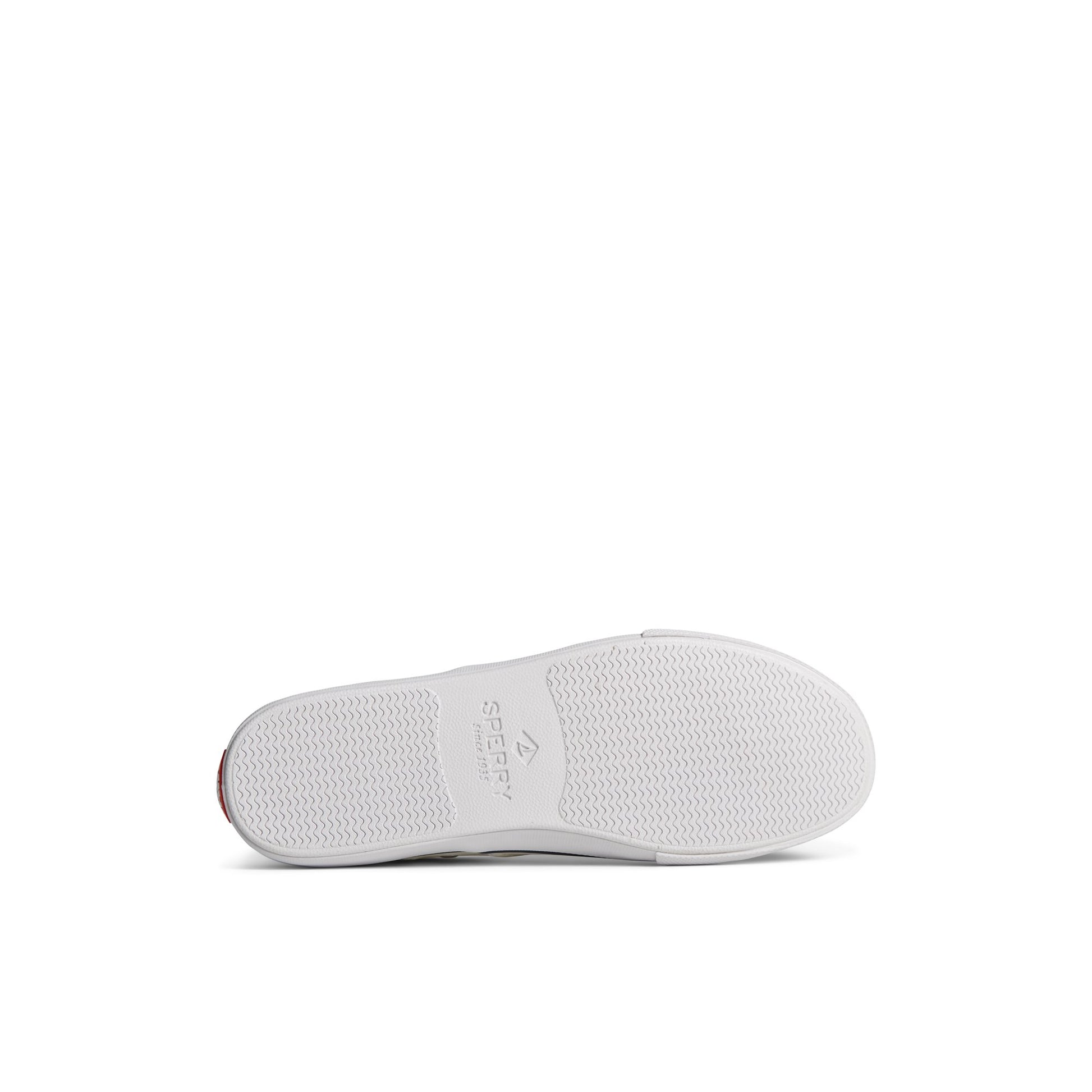 View of White Sperry x JAWS Striper II CVO Sneaker Vulcanized Sneaker's sole