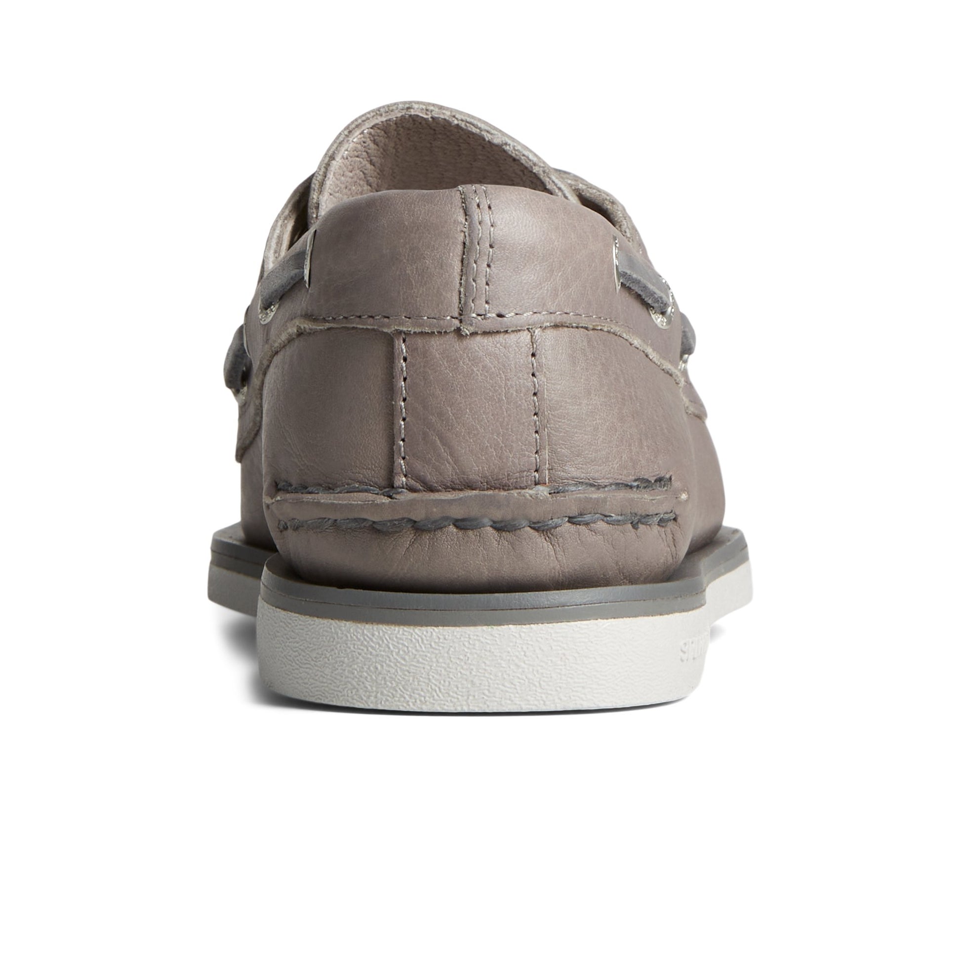 Close-up of the Grey Gold Cup™ Authentic Original™ Tumbled Boat Shoe Boat Shoes