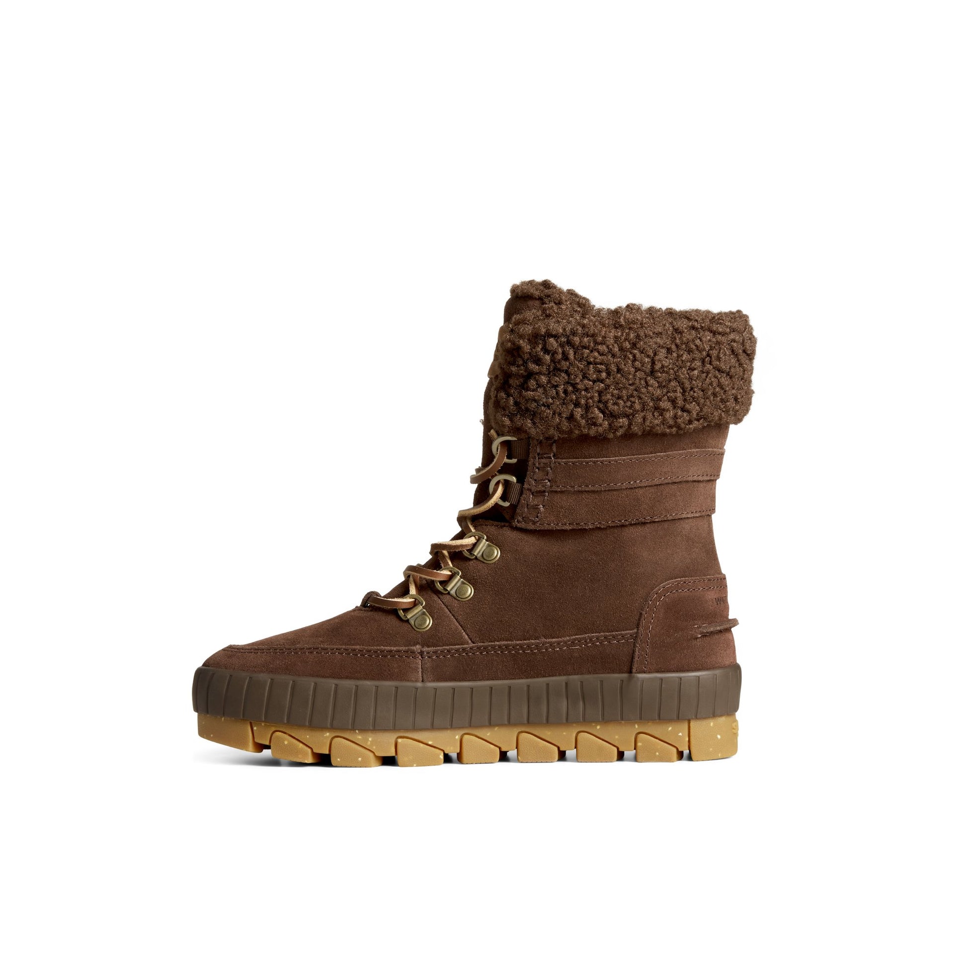 Side view of Dark Brown Torrent Lace Up Boot Fall/Winter Boots