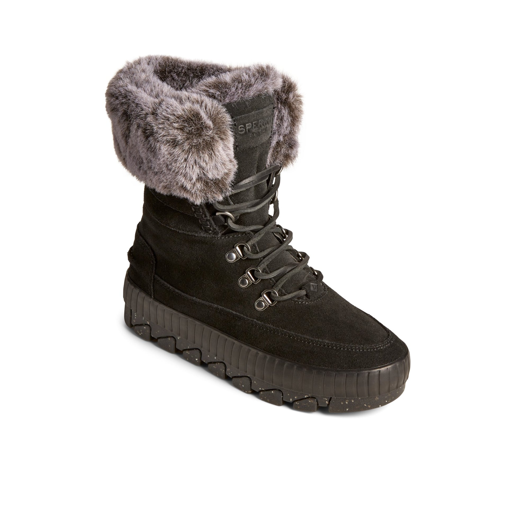 Three-quarter angle of Black Torrent Lace Up Boot Fall/Winter Boots's front side