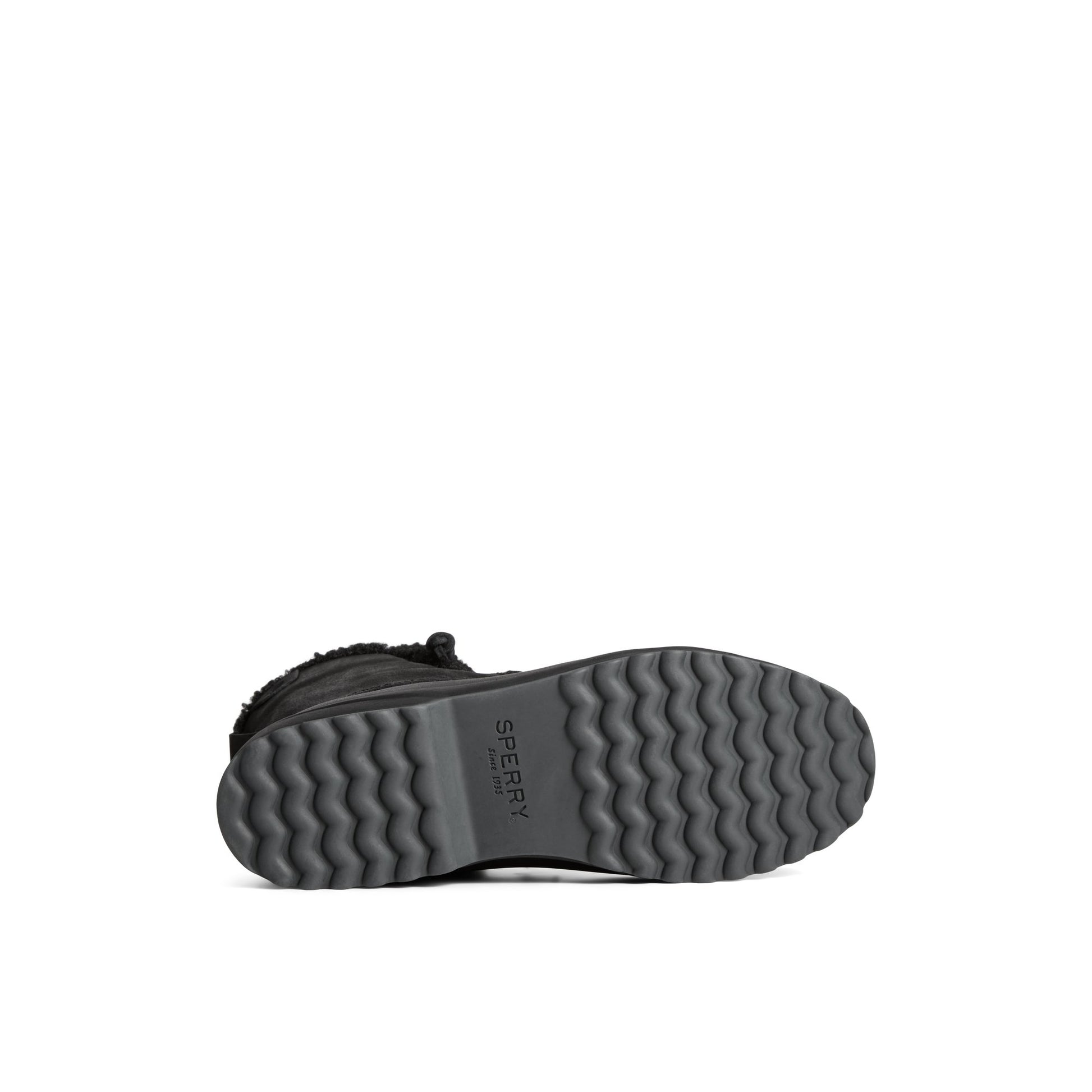 View of Black Maritime Repel Teddy Trim Snow Boot Fall/Winter Boots's sole
