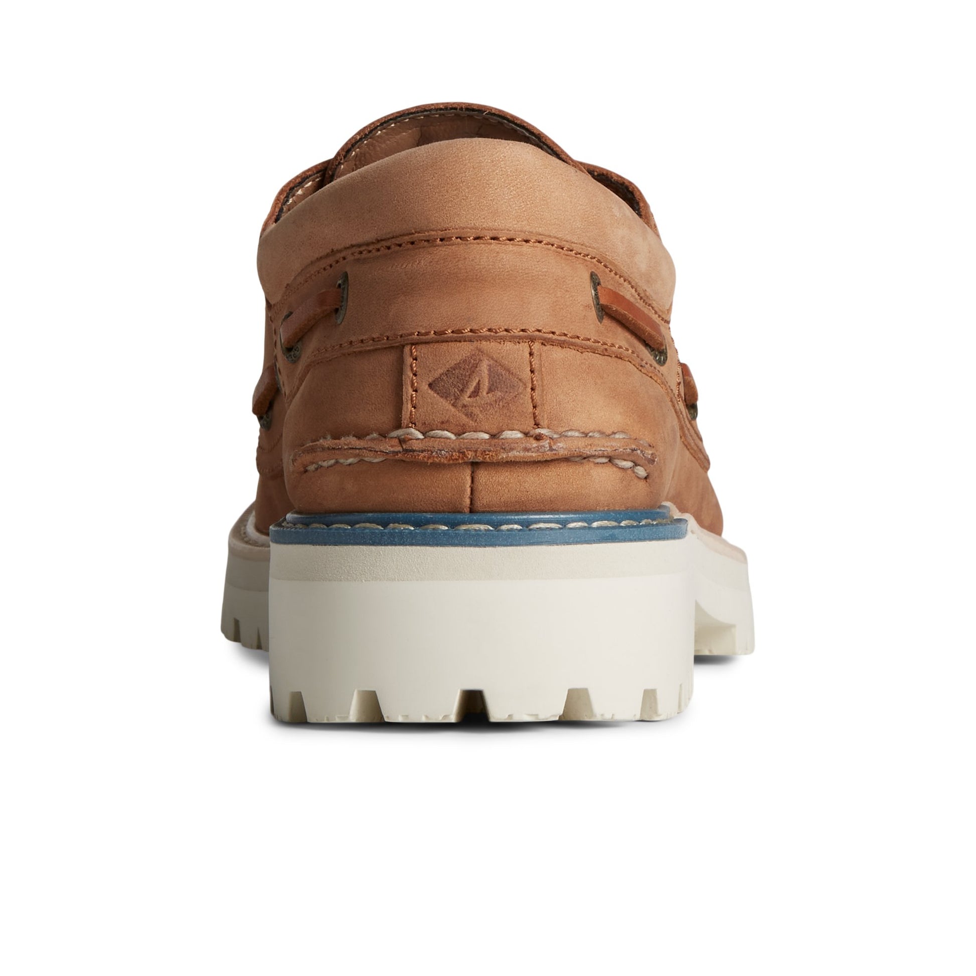 Close-up of the Medium Beige Authentic Original™ Lug 3-Eye Boat Shoe Boat Shoe