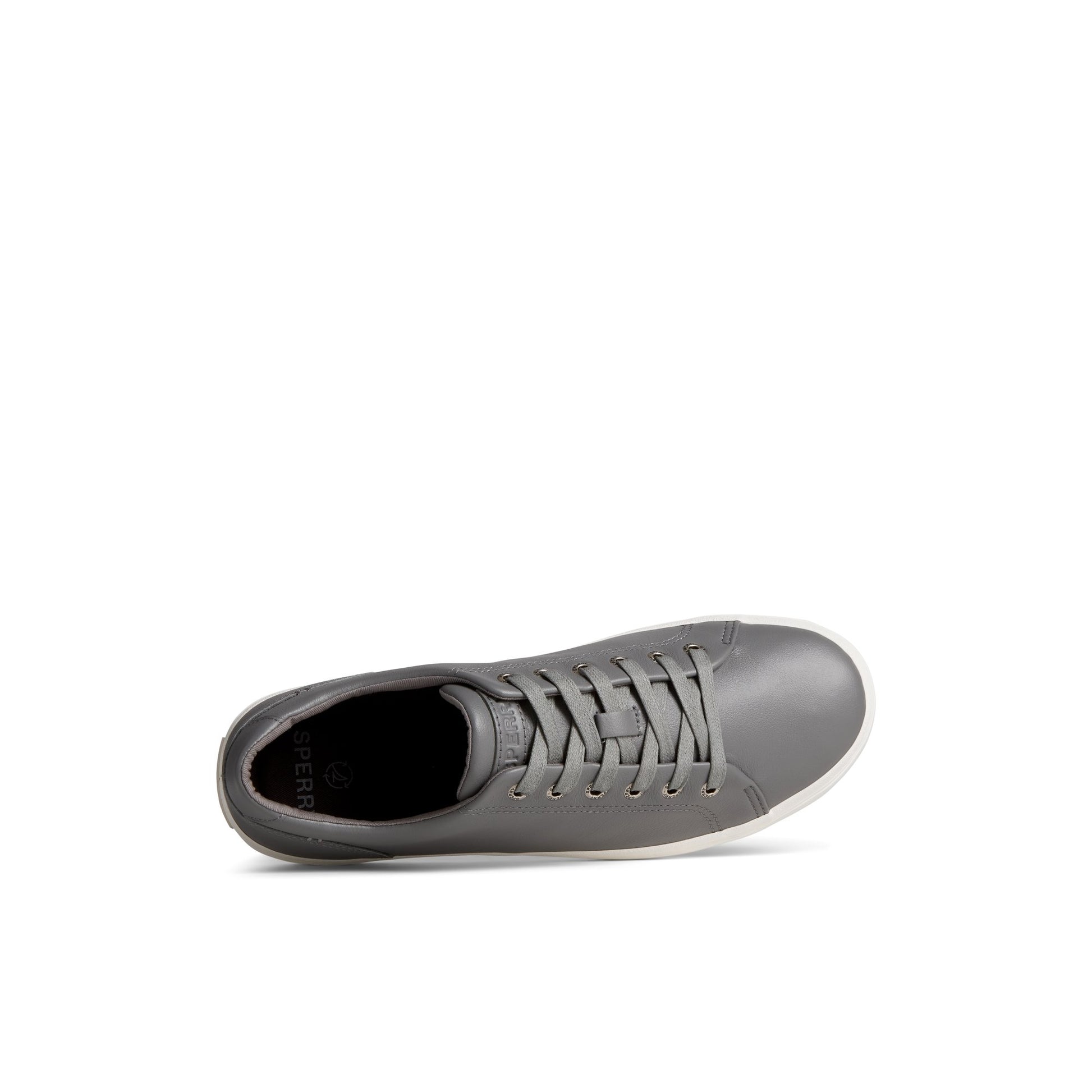 Top-down view of the Grey Striper II LLT Leather Sneaker