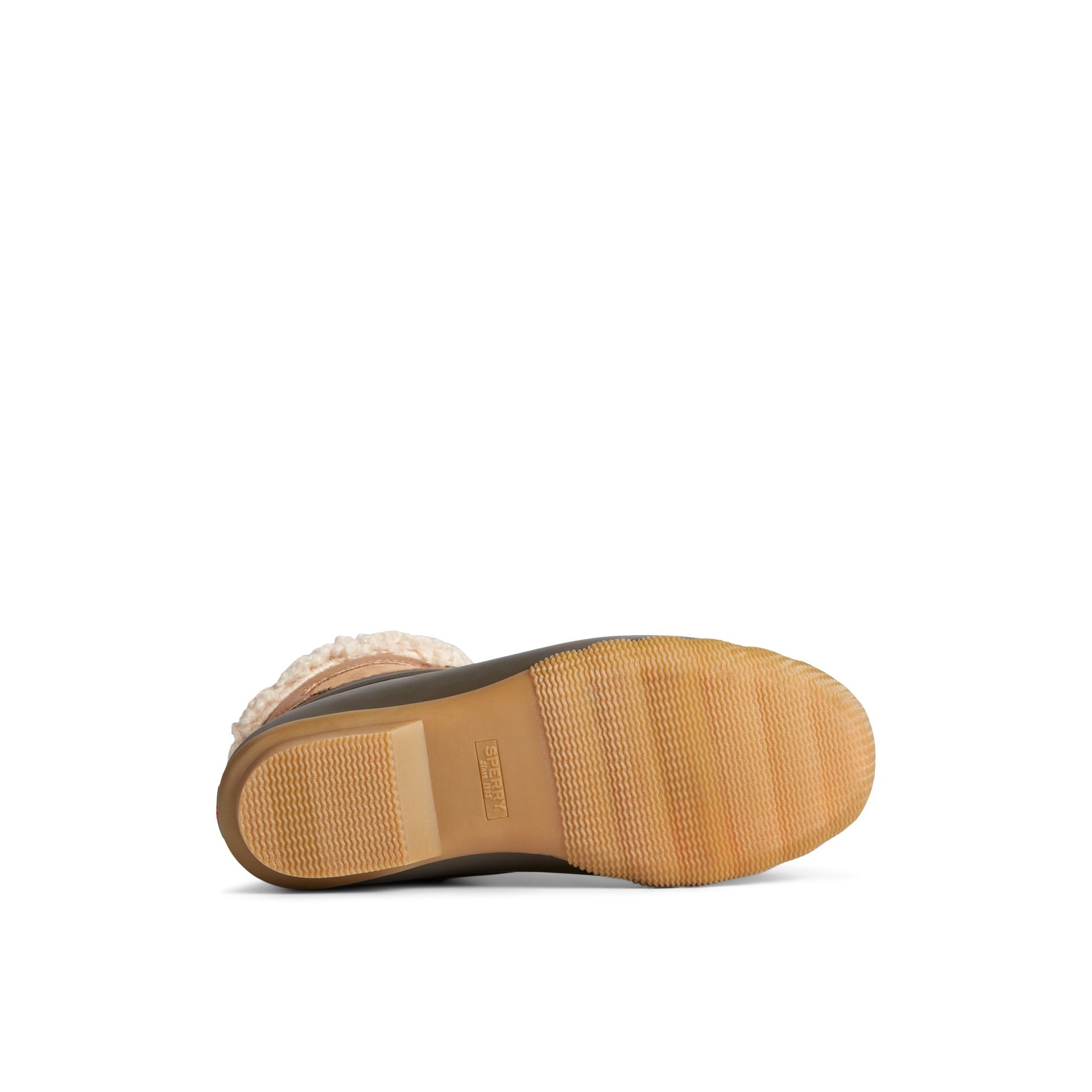 View of Medium Beige Saltwater™ Alpine Leather Duck Boot Duck Boots's sole
