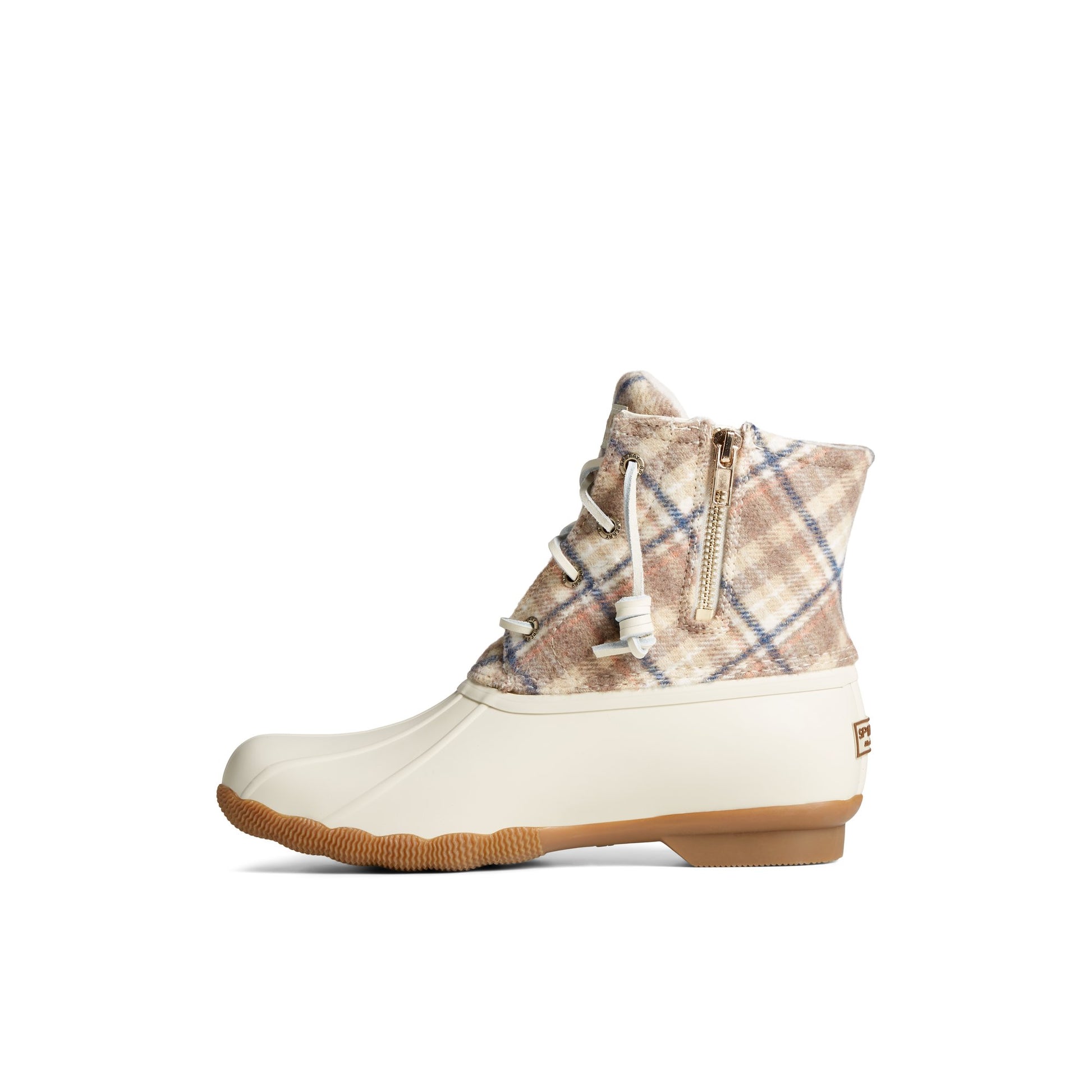 Side view of Bone Saltwater™ Plaid Wool Duck Boot Duck Boots