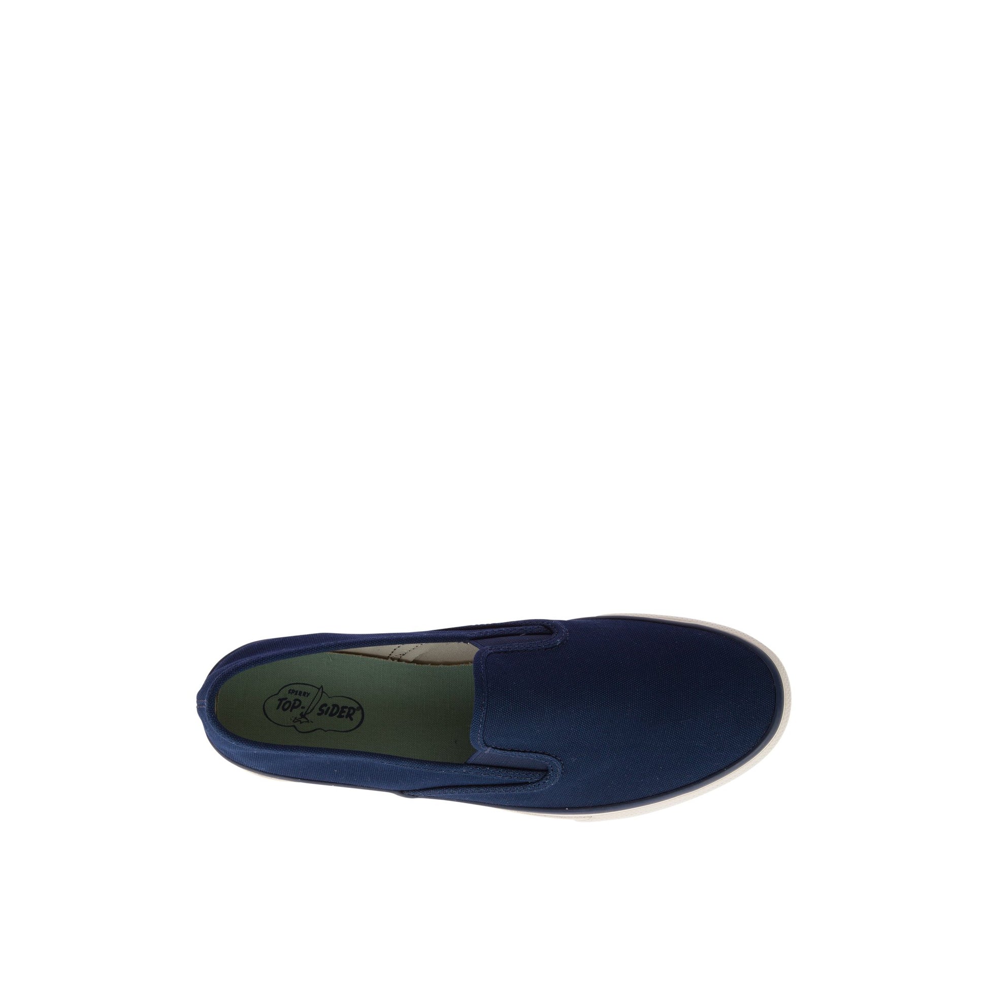 Top-down view of the Navy Unisex Cloud Slip On Deck Sneaker