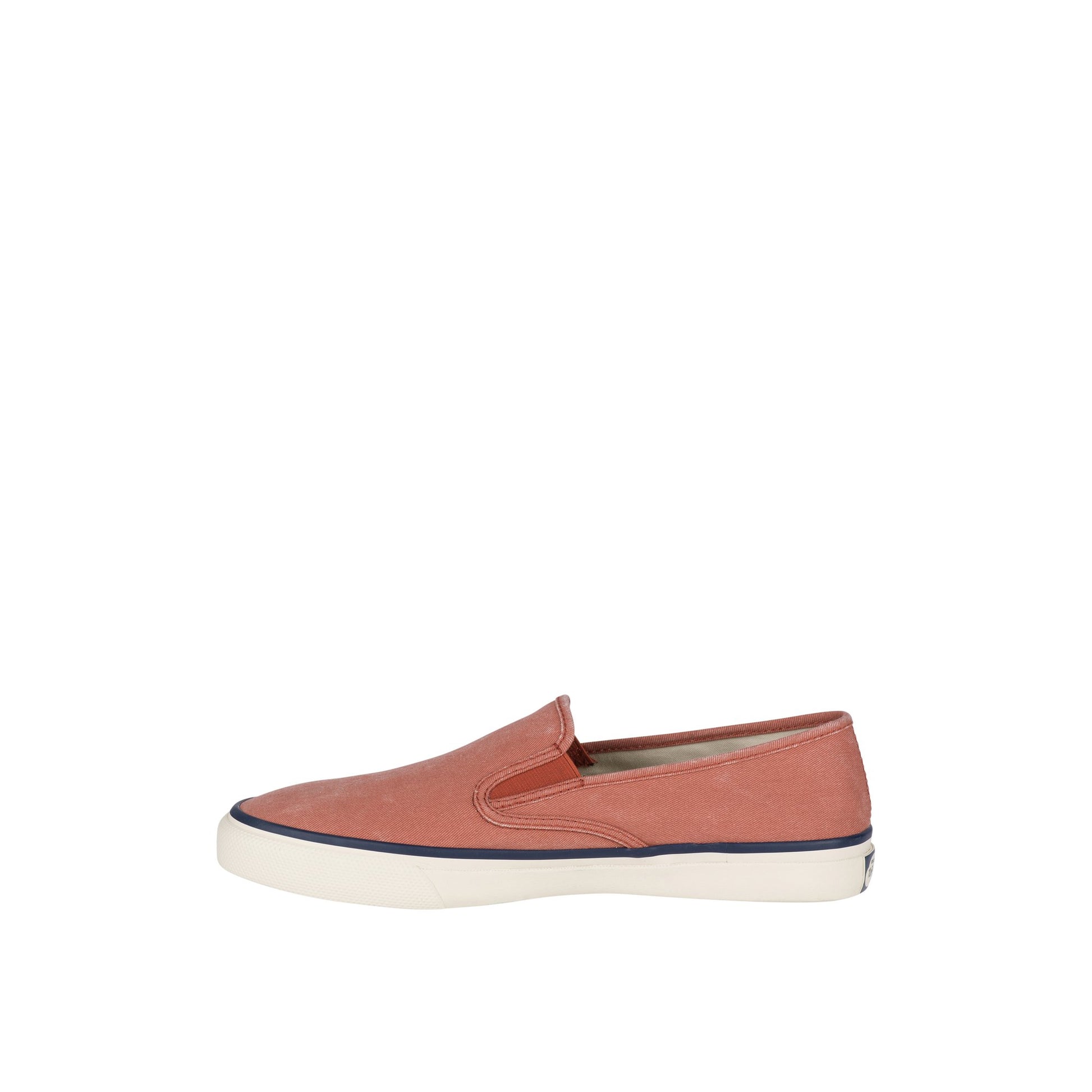 Side view of Red Unisex Cloud Slip On Deck Sneaker Low Top Sneakers