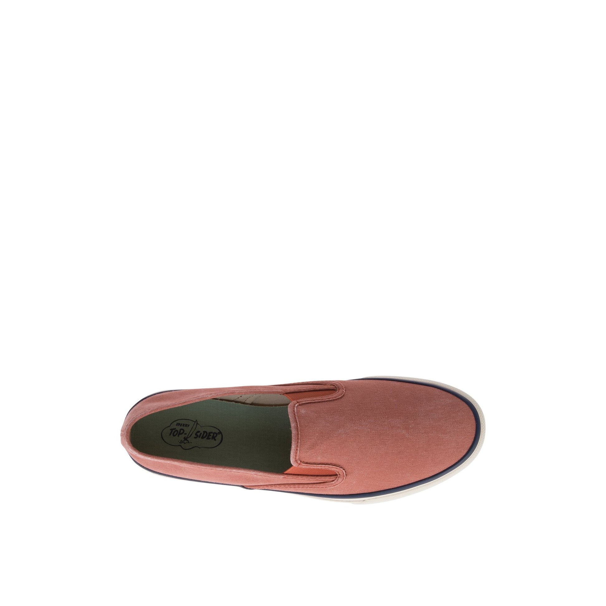 Top-down view of the Red Unisex Cloud Slip On Deck Sneaker Low Top Sneakers