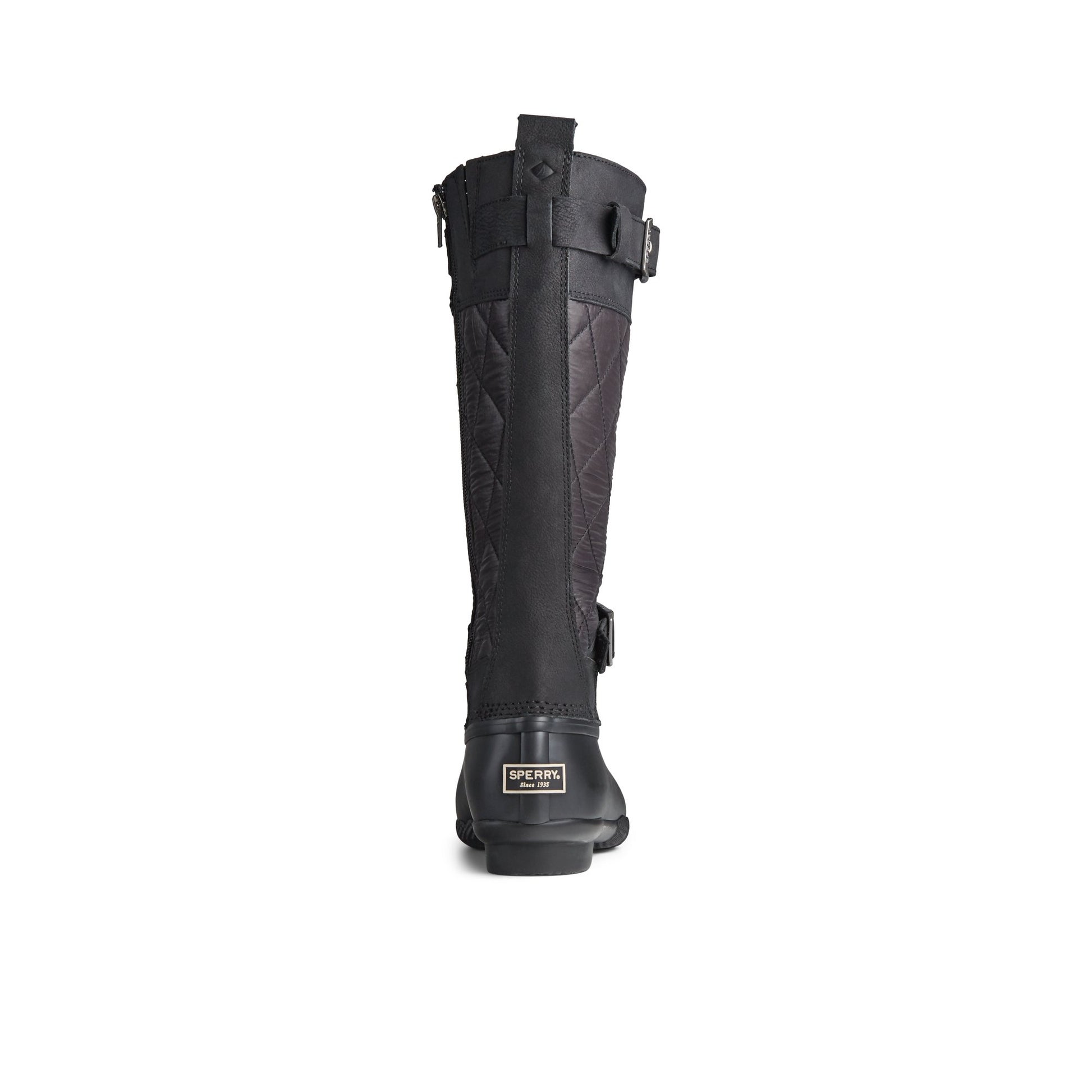 Close-up of the Black Saltwater™ Tall Nylon Duck Boot Duck Boots