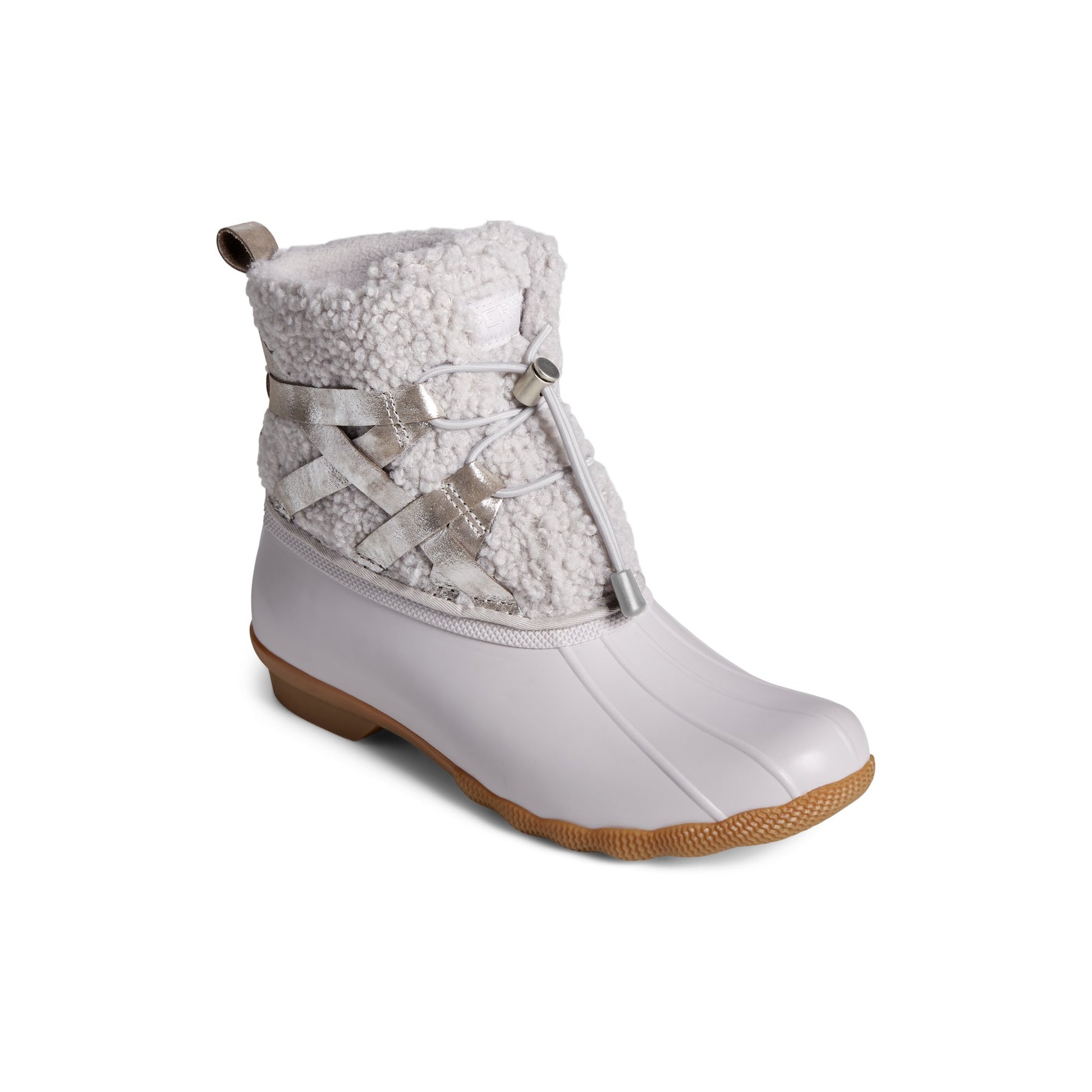 Three-quarter angle of Silver Saltwater™ Duck Boot Duck Boots's front side