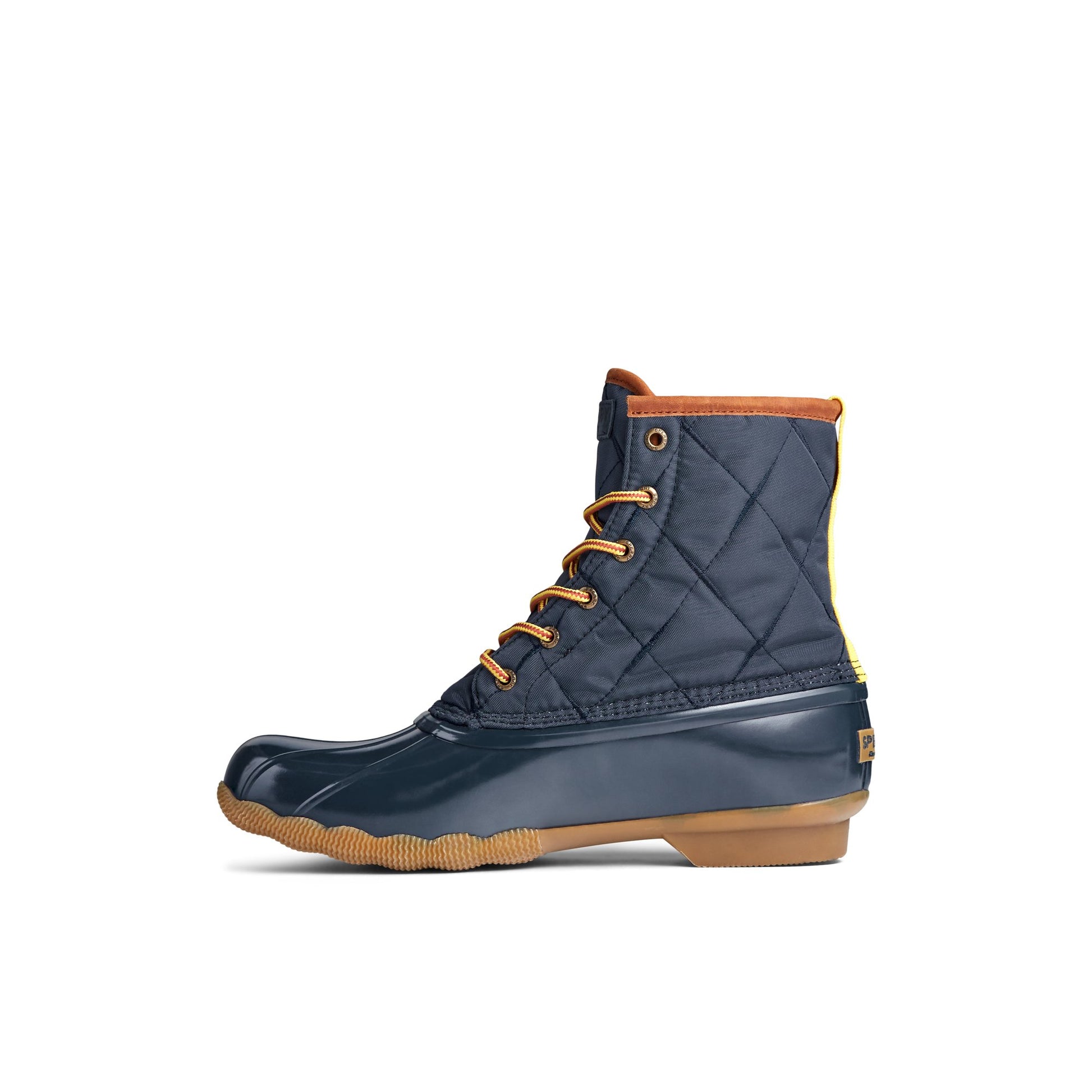 Side view of Navy Saltwater Nylon Duck Boot Duck Boots