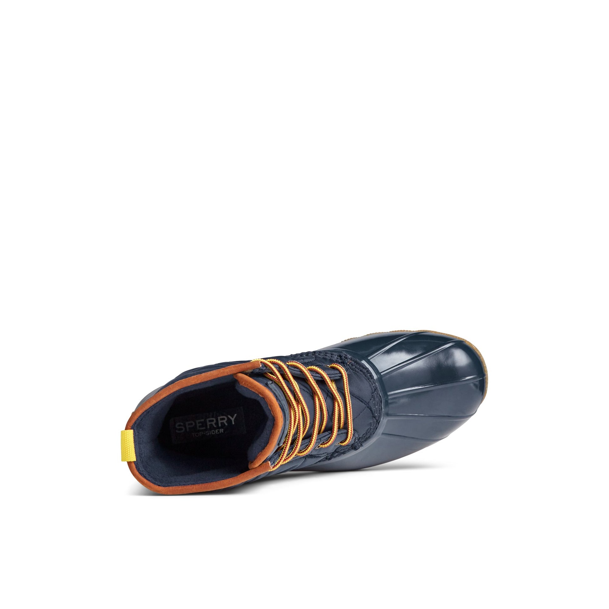 Top-down view of the Navy Saltwater Nylon Duck Boot Duck Boots