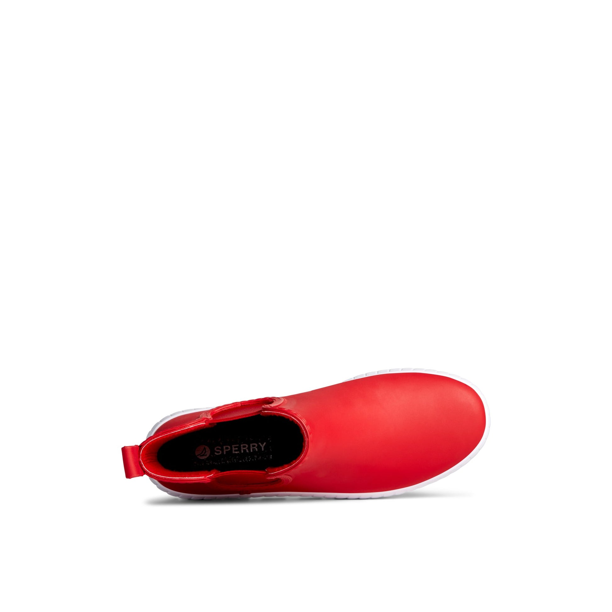 Top-down view of the Red Torrent Chelsea Bright Rain Boot Chelsea Rain Boot