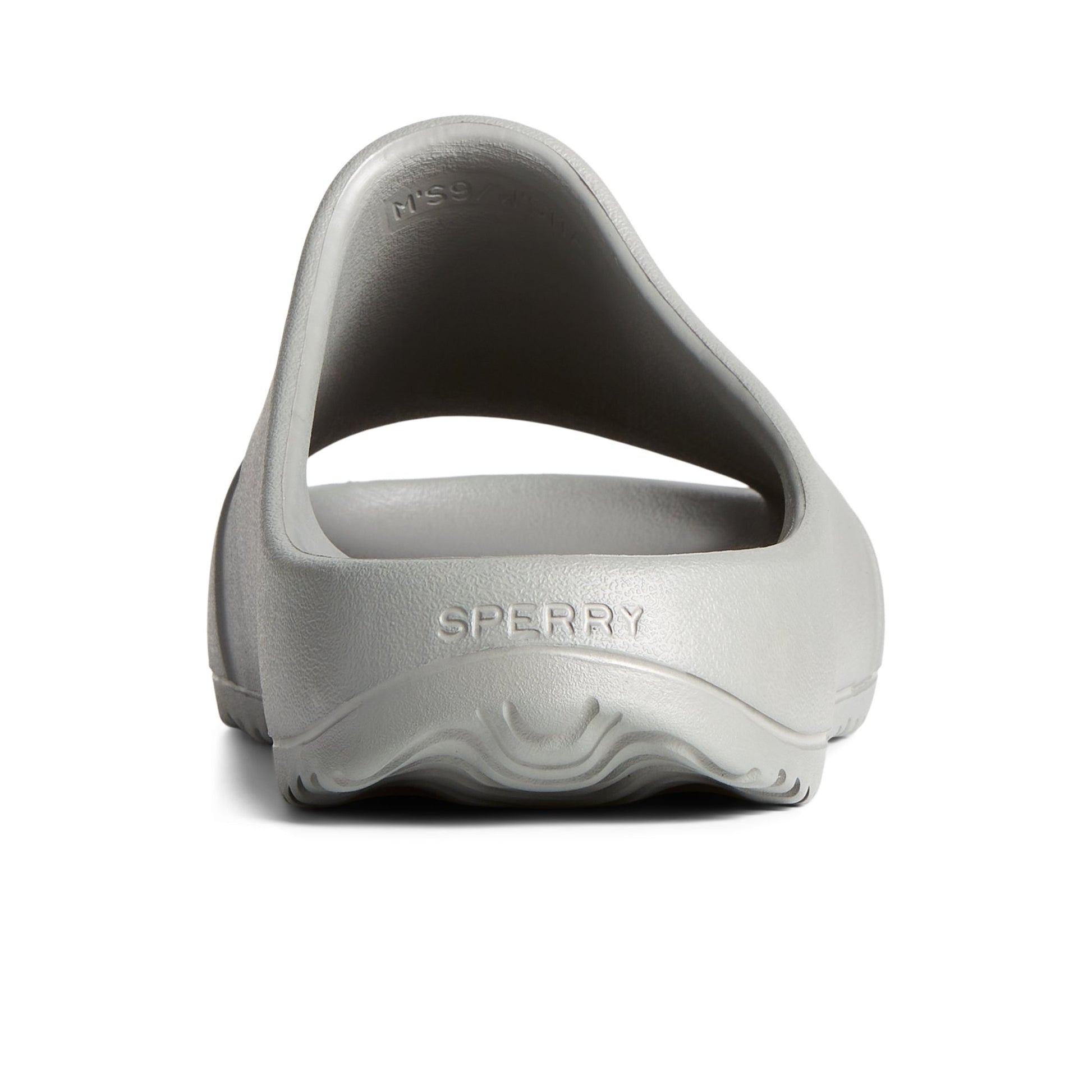 Close-up of the Grey Float Slide Sandal