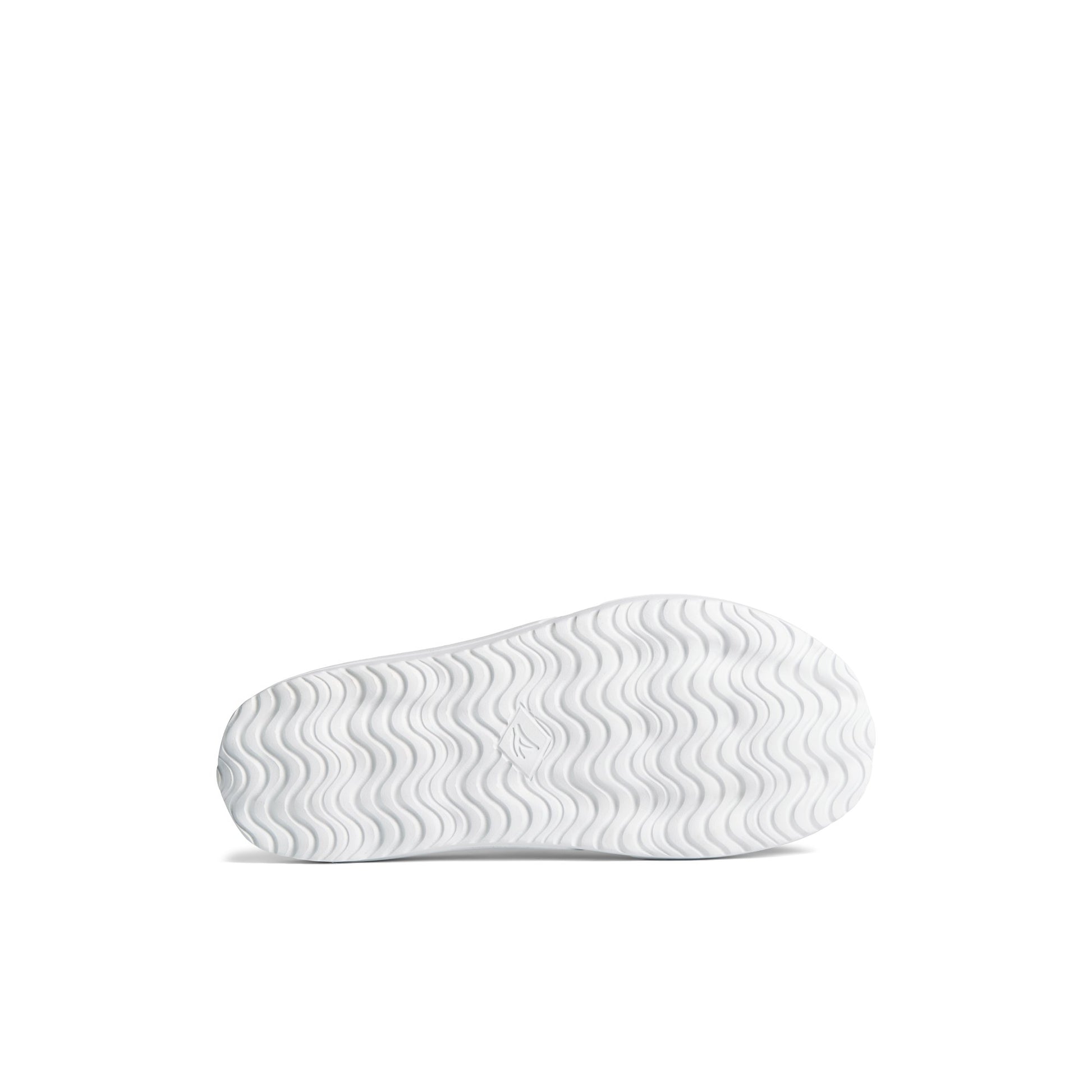 View of White Float Slide Sandal 's sole