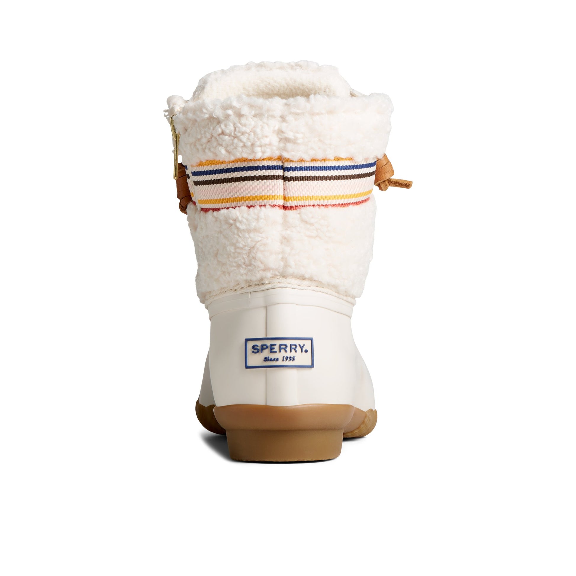 Close-up of the Bone Saltwater™ Rainbow Sherpa Duck Boot Duck Boots
