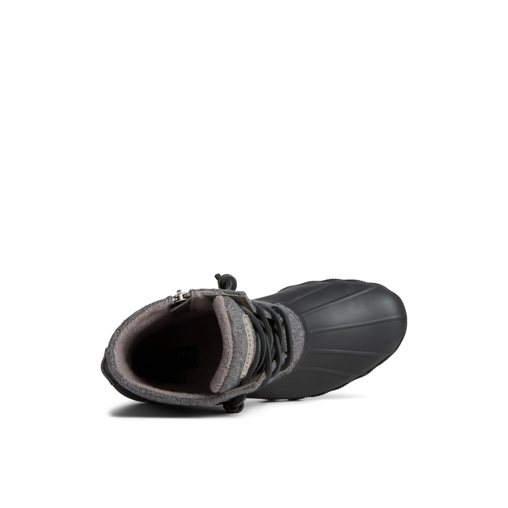 Top-down view of the Black Saltwater™ Chevron Wool Duck Boot Duck Boots