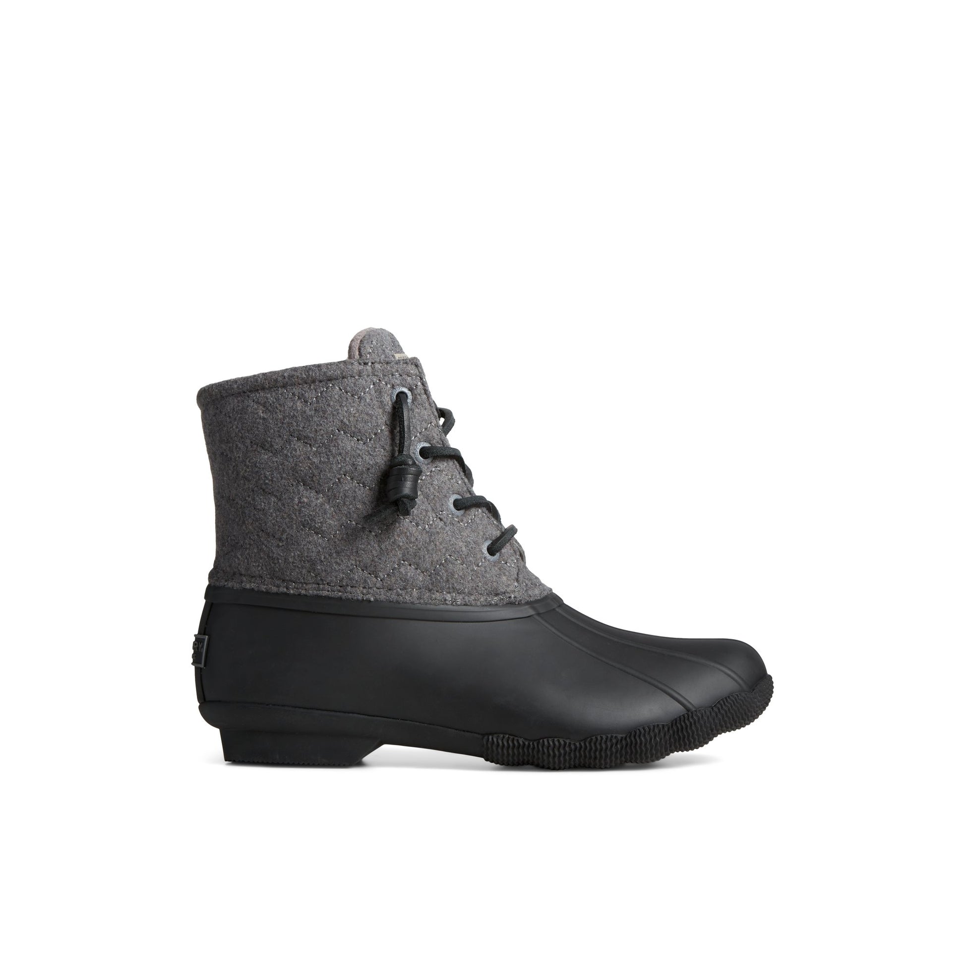 Main View of Black Saltwater™ Chevron Wool Duck Boot Duck Boots for Womens
