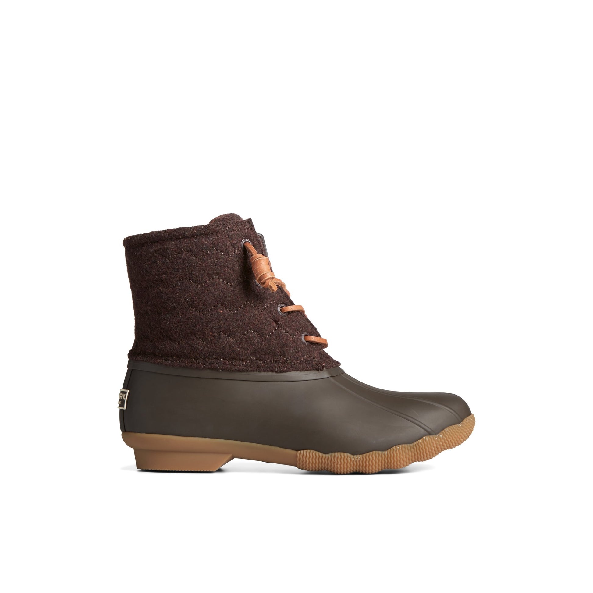 Main View of Medium Brown Saltwater™ Chevron Wool Duck Boot Duck Boots for Womens