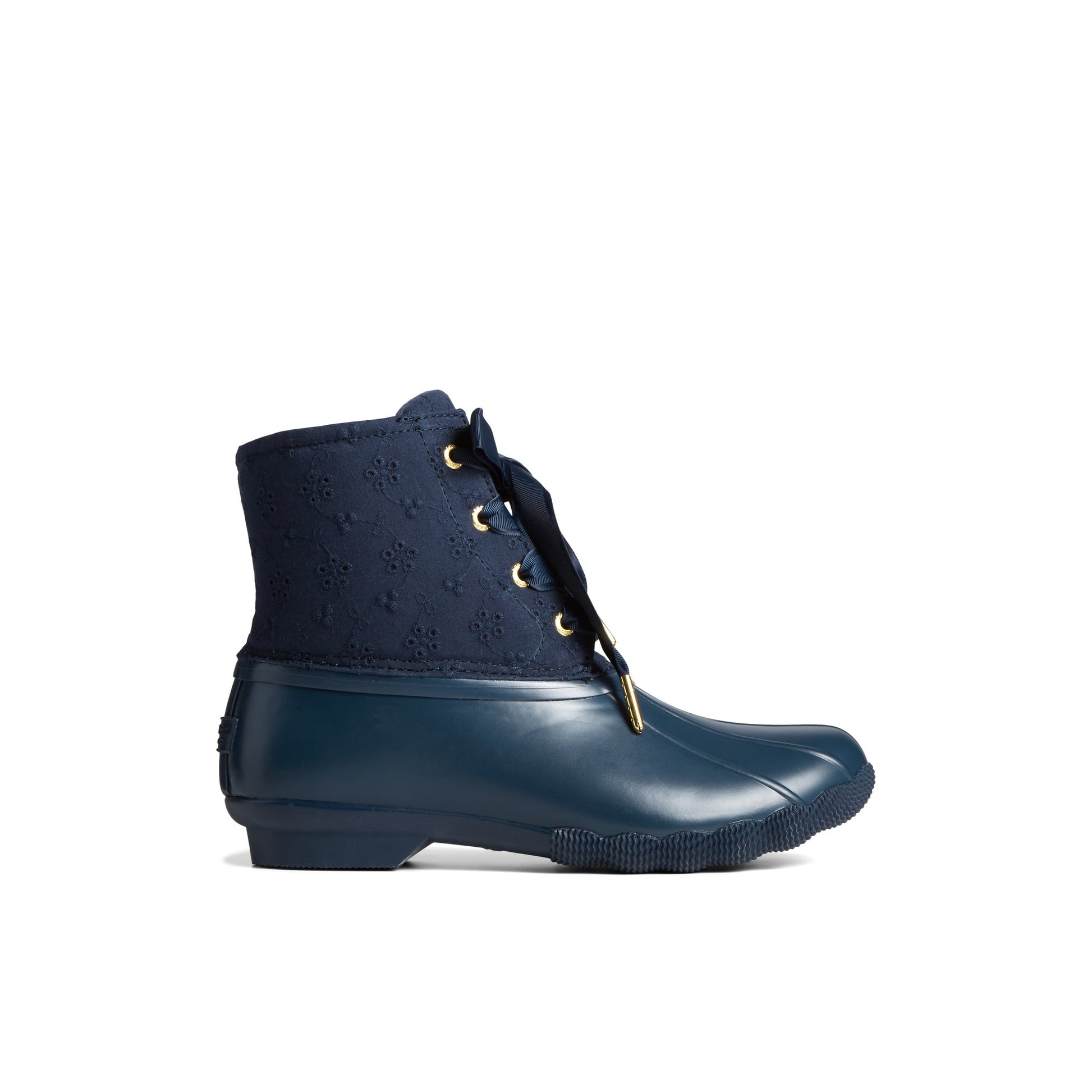Main View of Navy Saltwater™ Eyelet Duck Boot Duck Boots for Womens