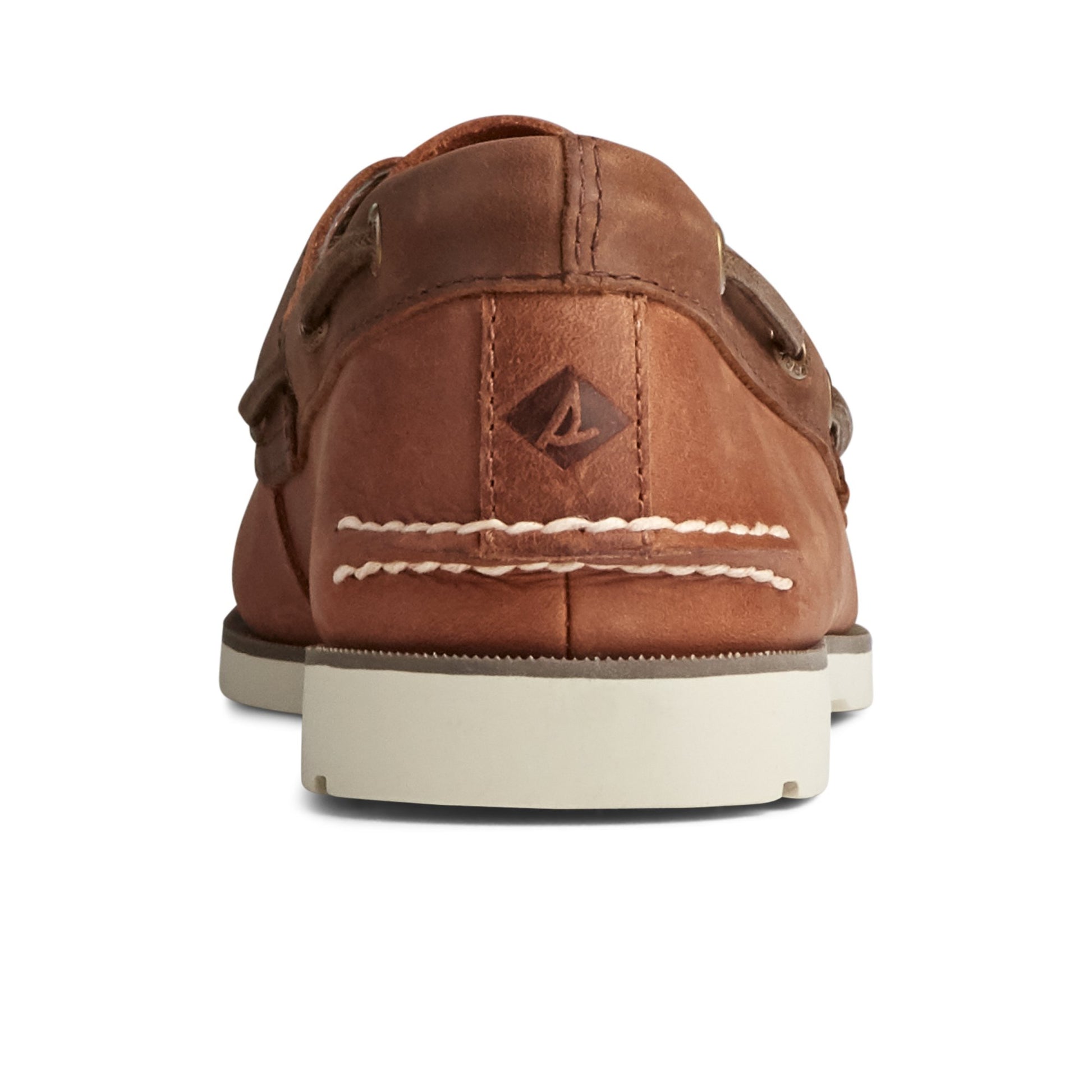 Close-up of the Medium Beige Leeward Two-Tone Boat Shoe Boat Shoes