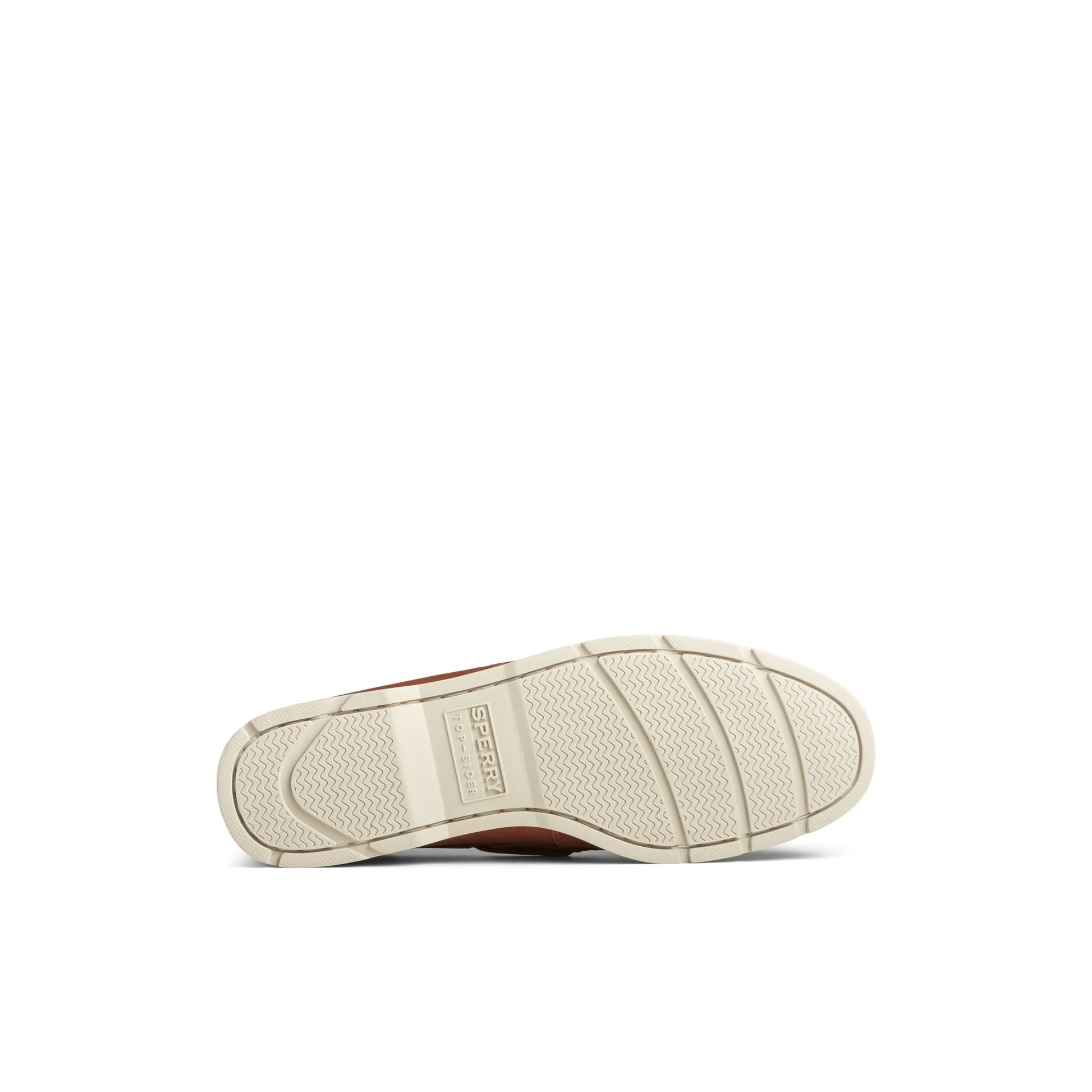 View of Medium Beige Leeward Two-Tone Boat Shoe Boat Shoes's sole