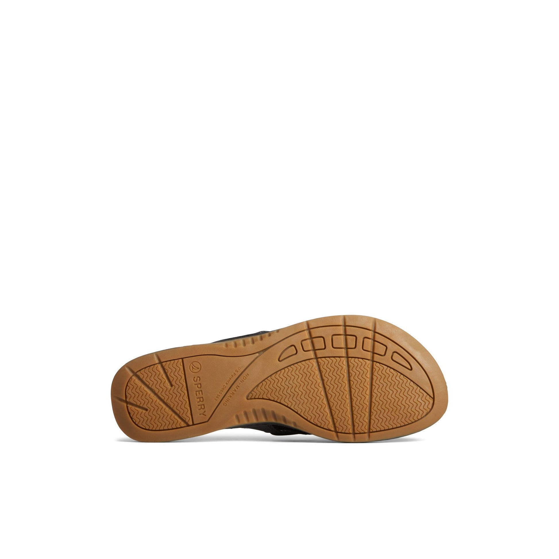 View of Black Seafish Flip Flop 's sole