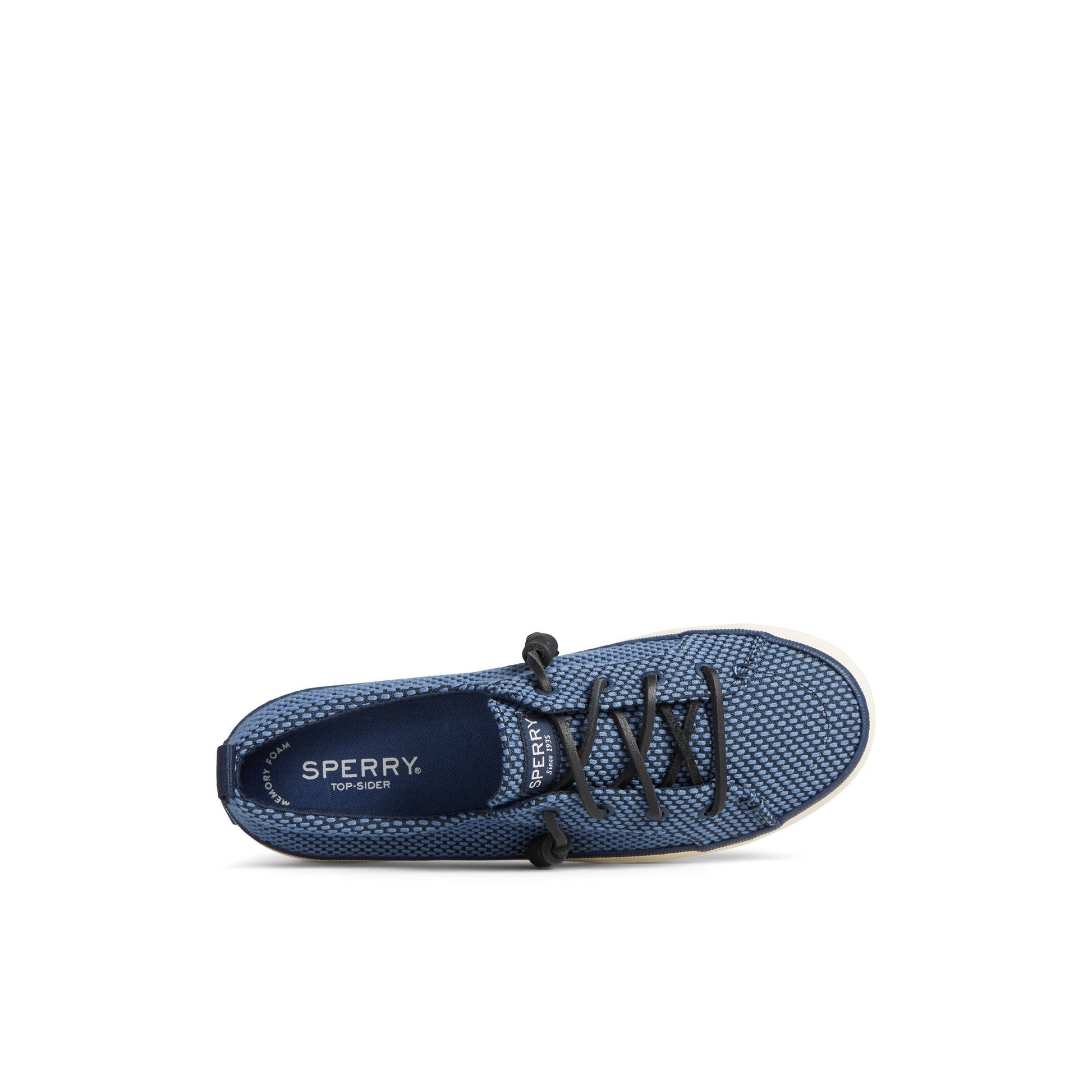 Top-down view of the Navy Crest Vibe Two-Tone sneaker